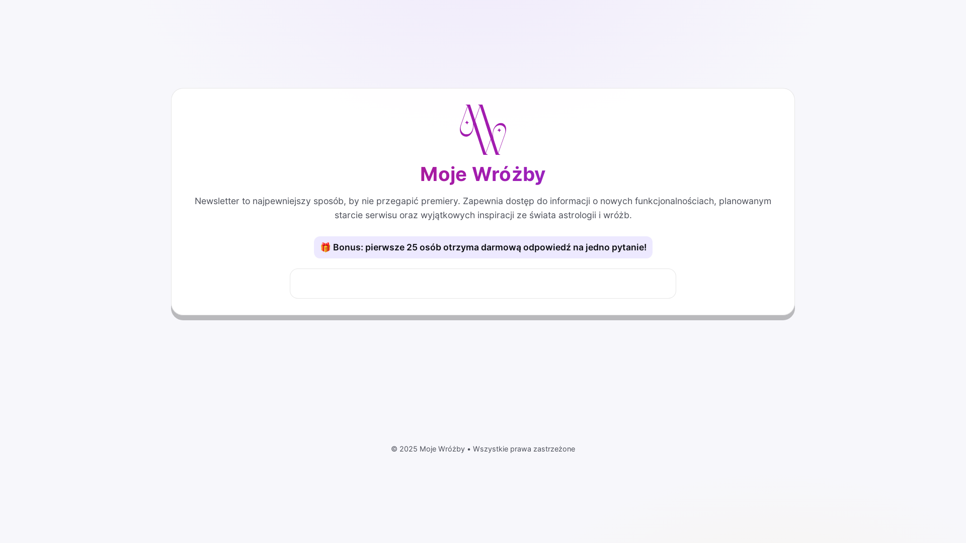 website screenshot of https://moje-wrozby-landing.pages.dev/