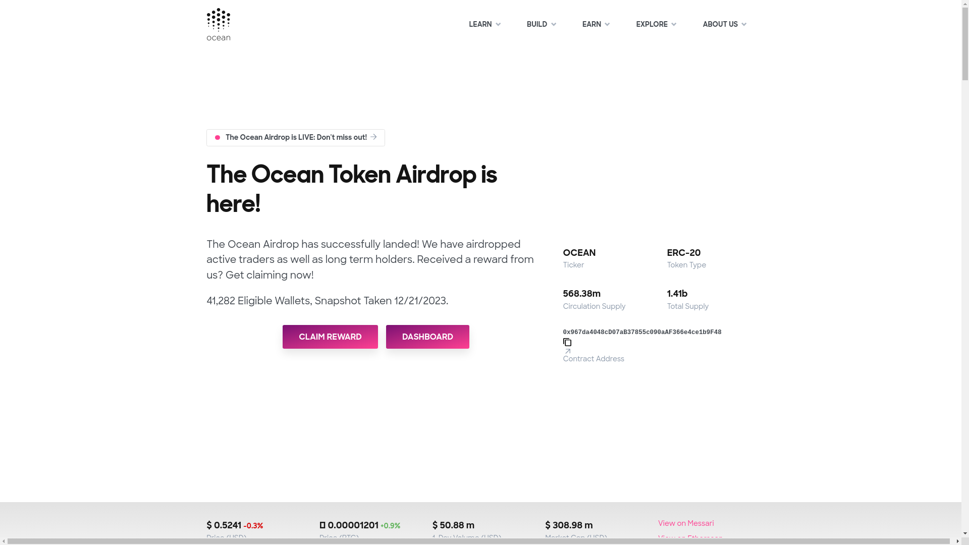 website screenshot of https://distribution-ocean.net/