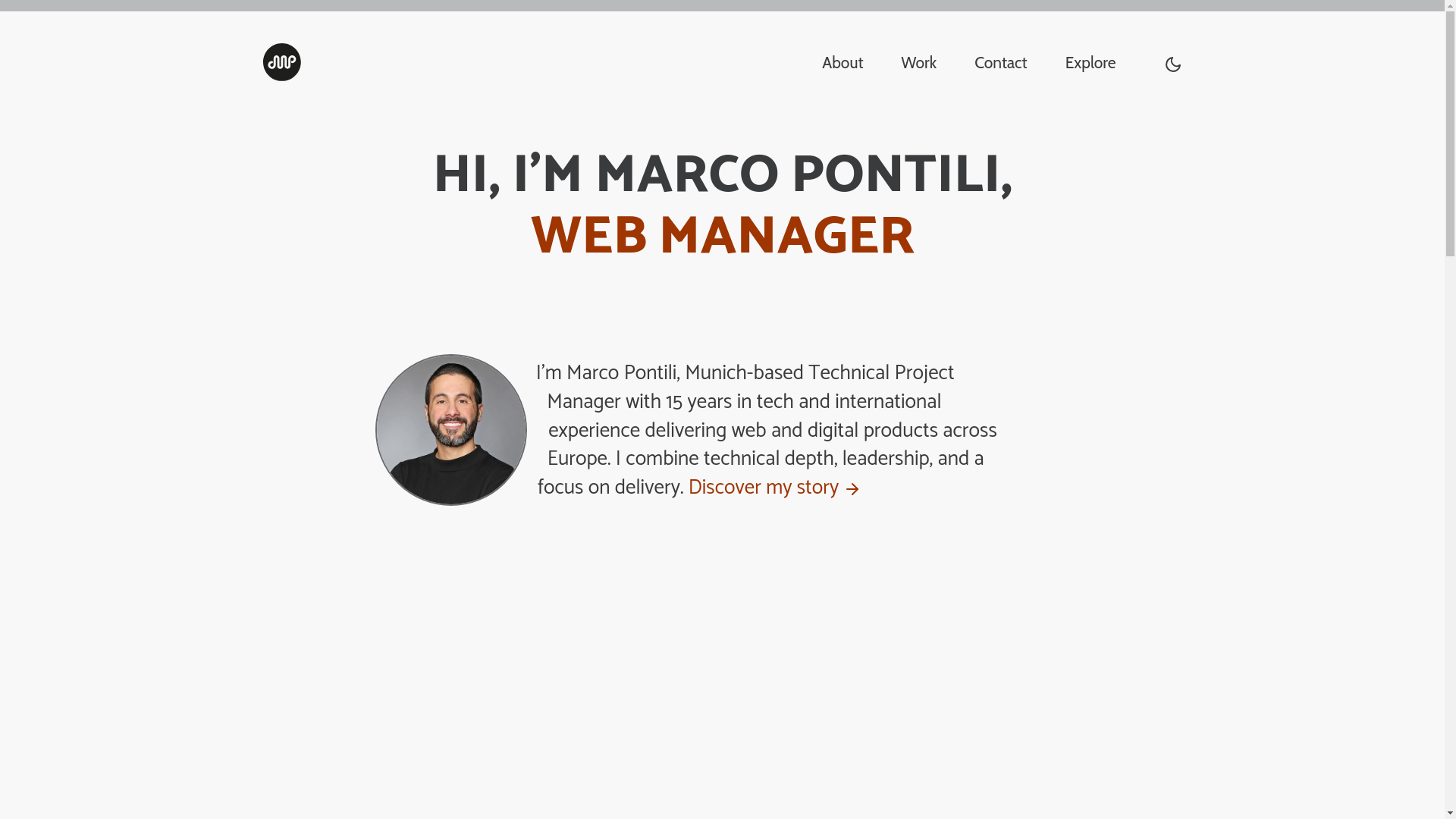 website screenshot of https://marcopontili.com/
