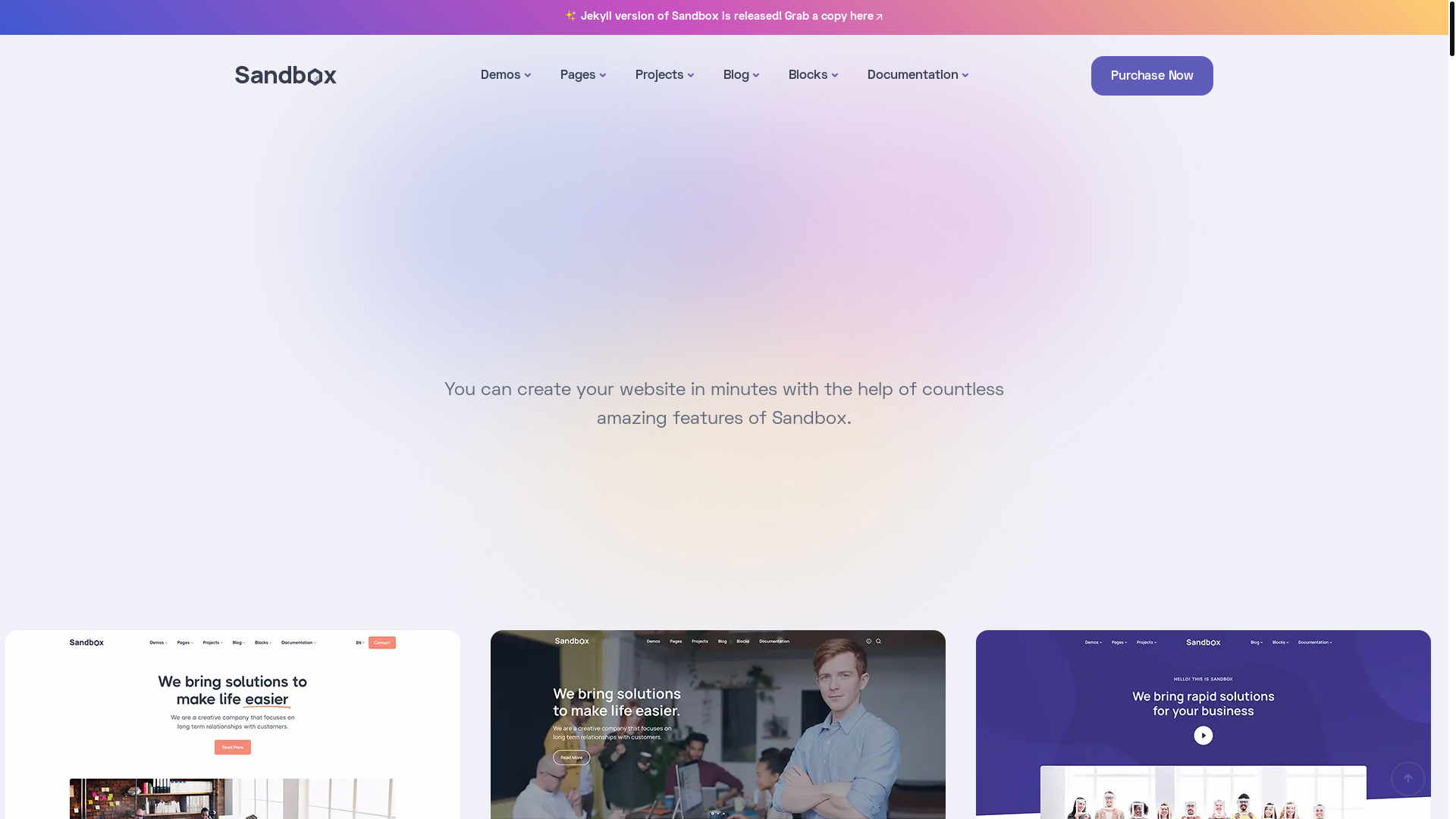 website screenshot of https://sandbox-new-jekyll.pages.dev/