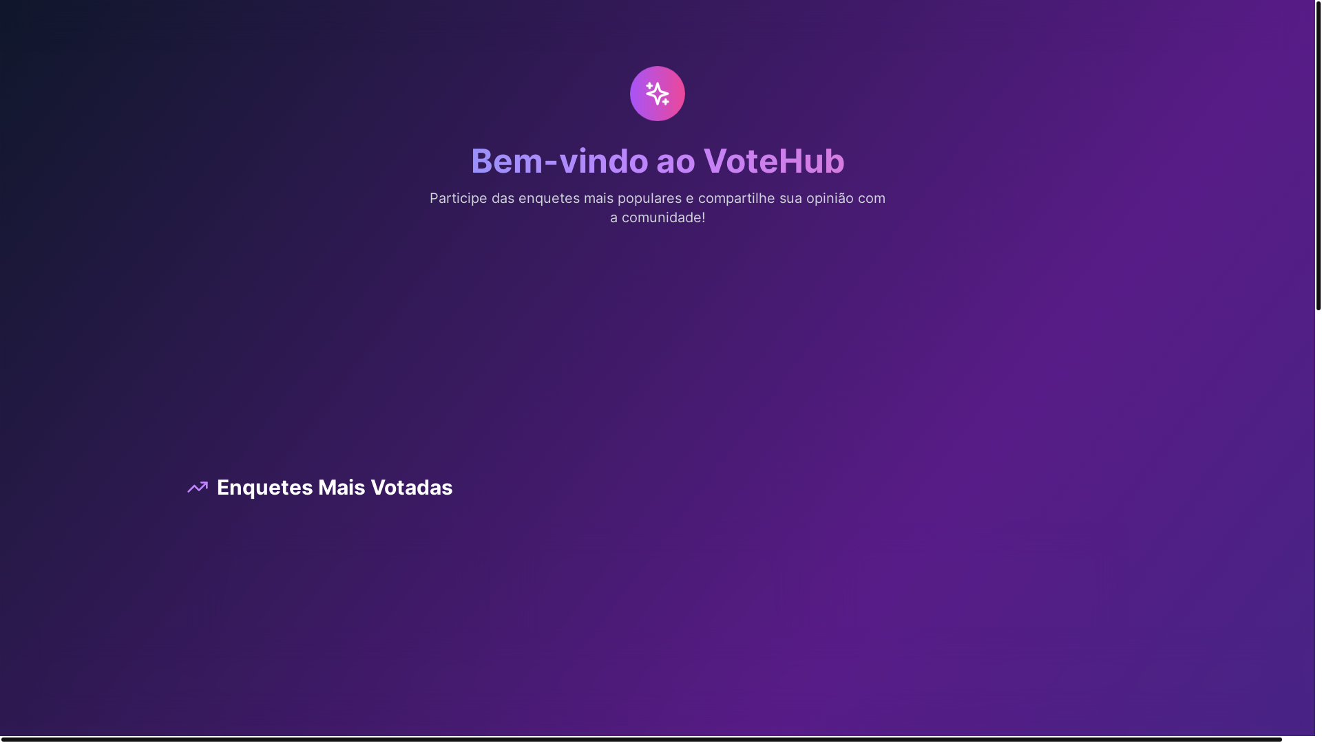 website screenshot of https://votehub.com.br/