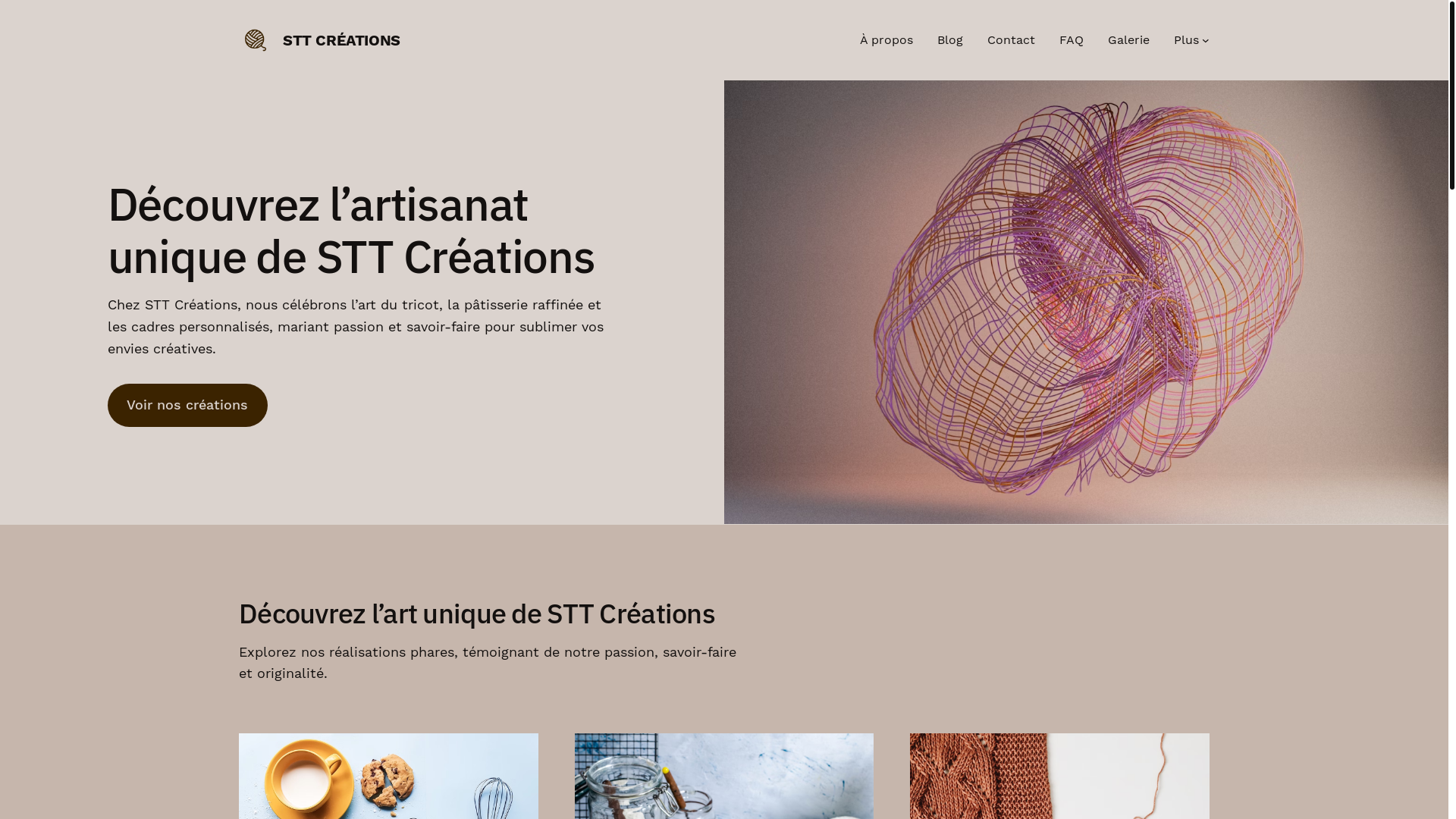 website screenshot of https://sttcreations.fr/