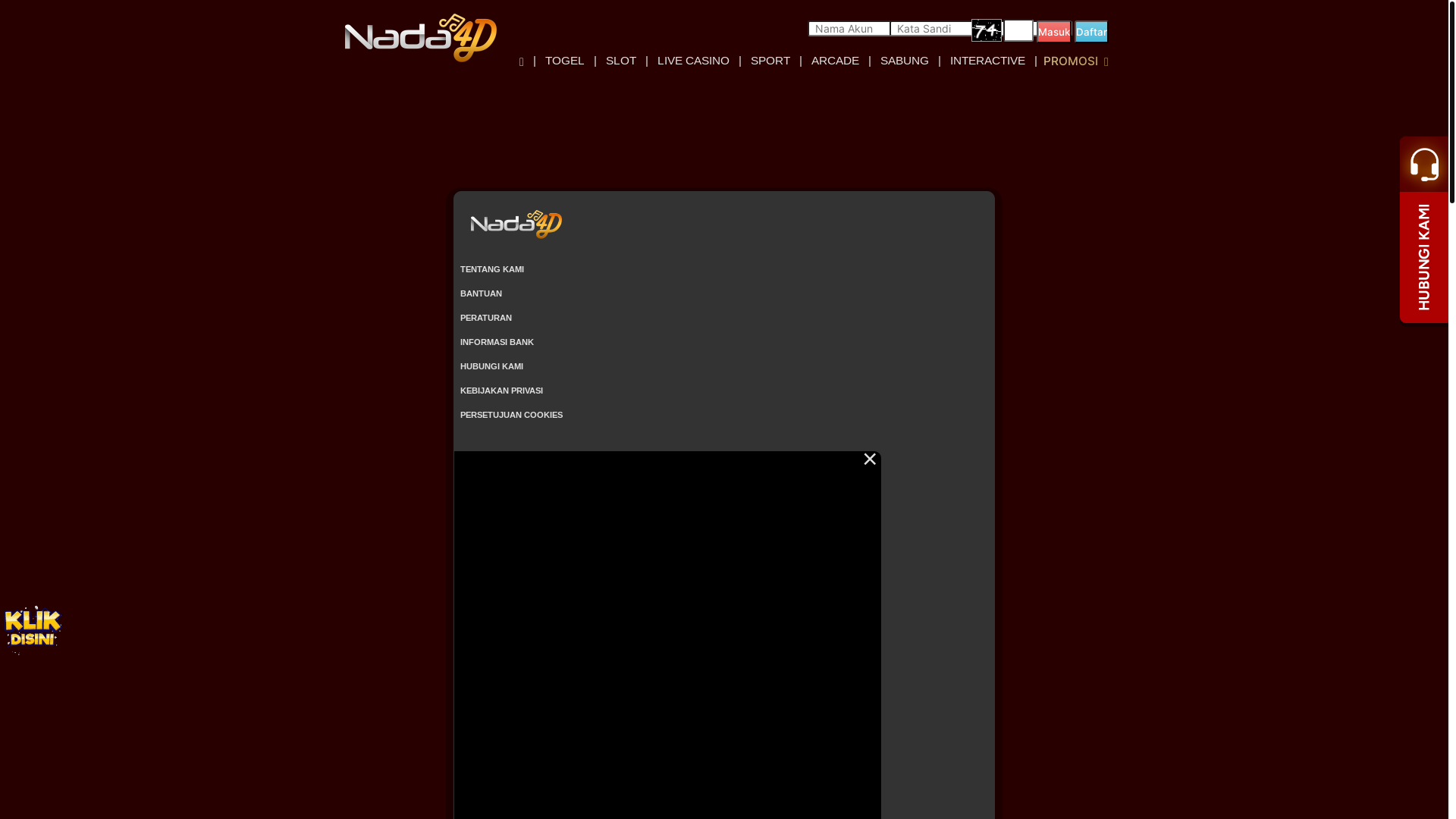 website screenshot of https://cerahnada4d.com/