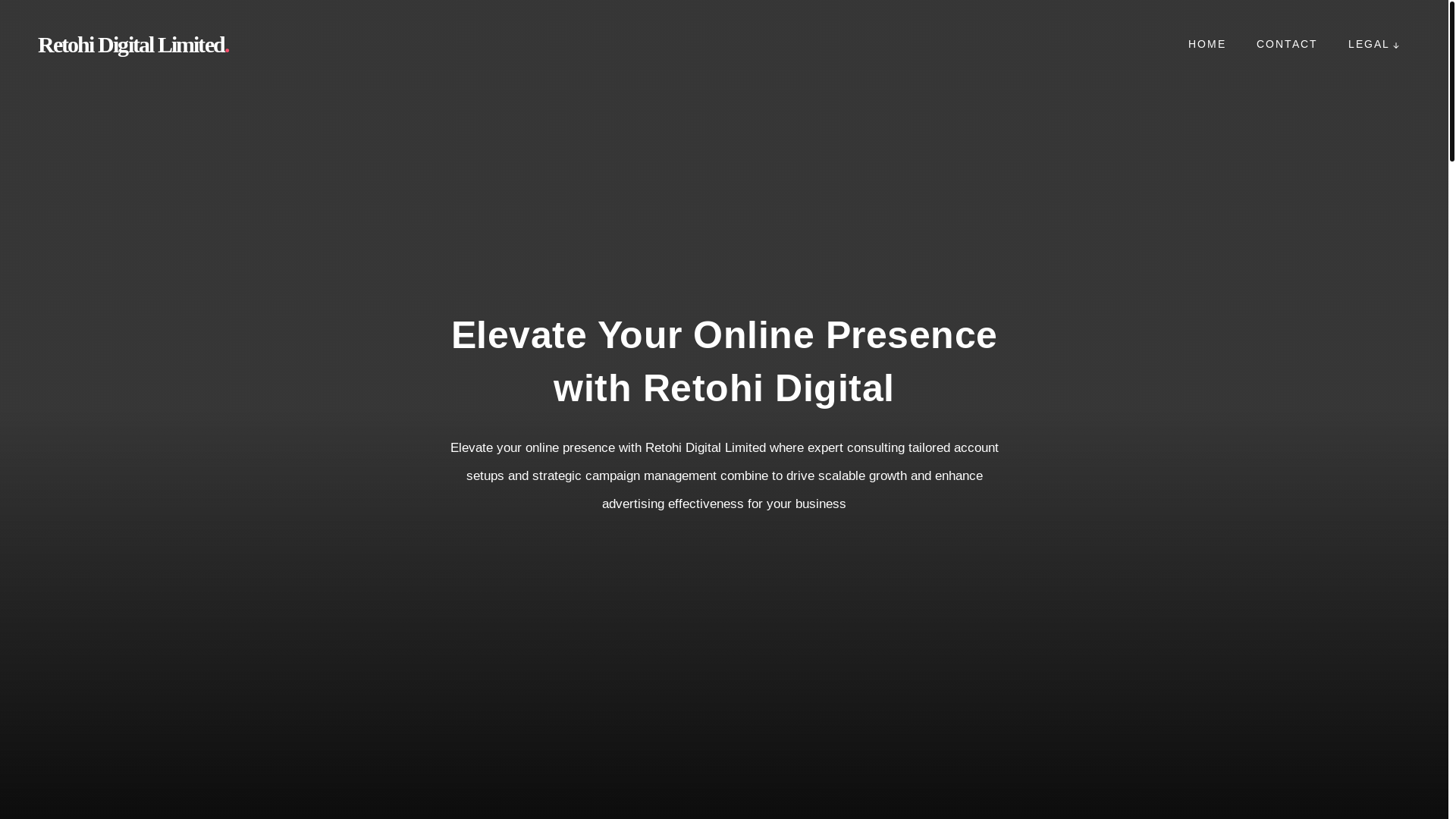 website screenshot of https://retohidigitallimited.com/
