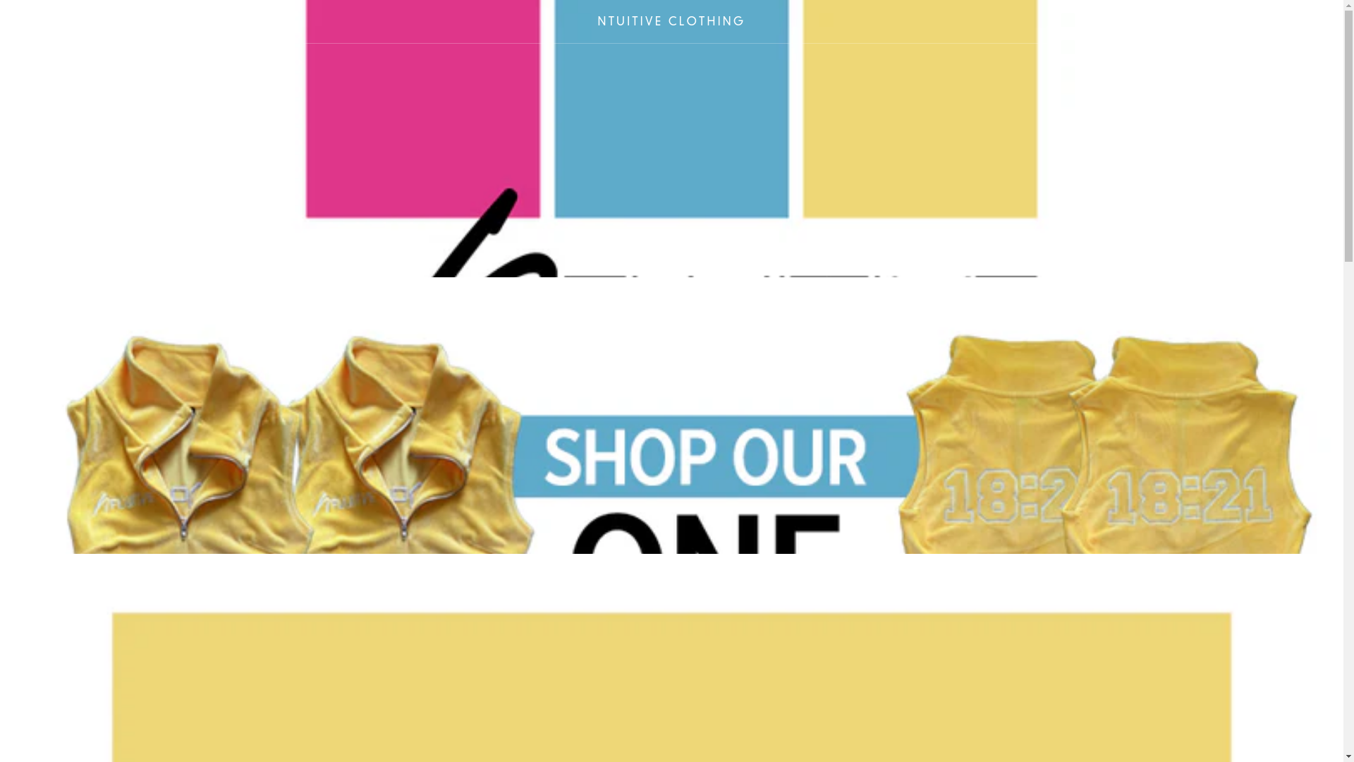 website screenshot of https://ntuitiveclothing.com/