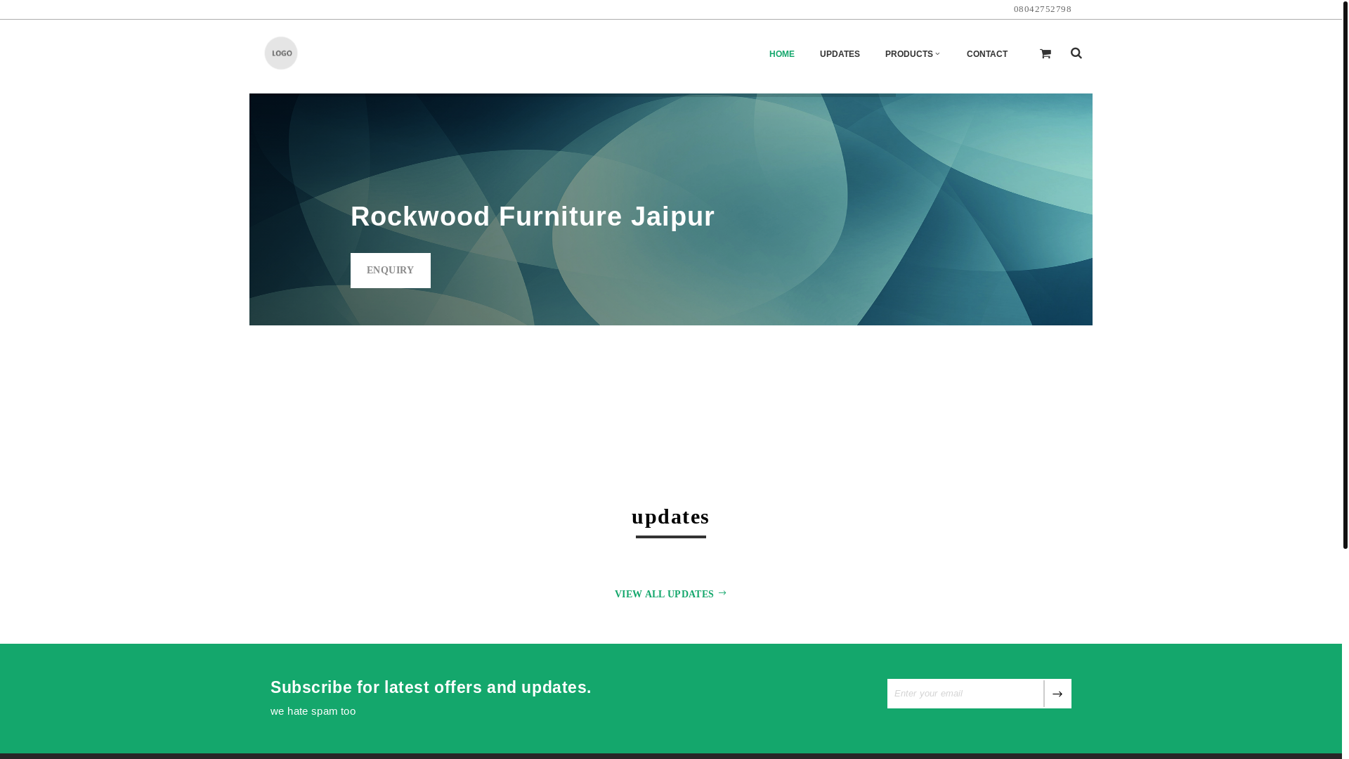 website screenshot of https://rockwoodfurnirure.in/