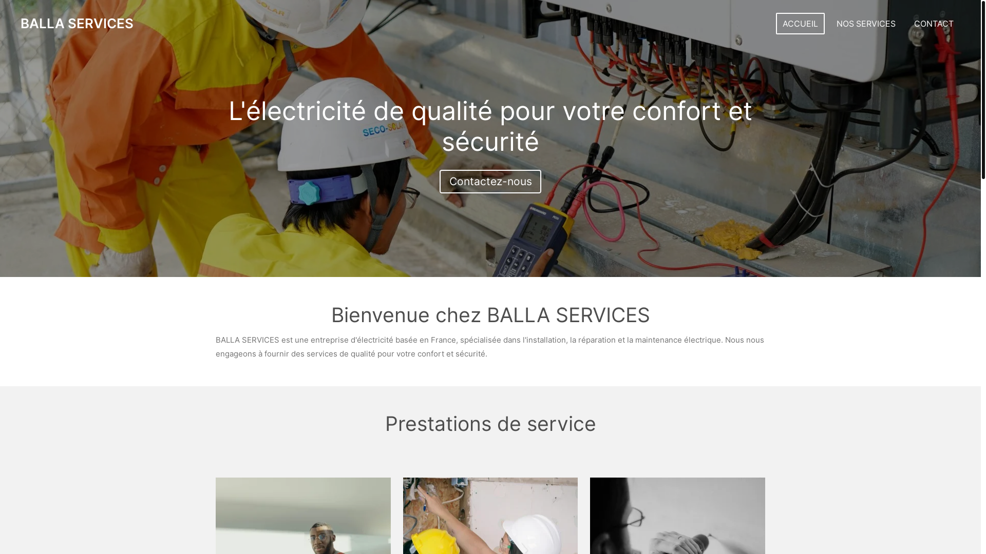 website screenshot of https://balla-services.fr/