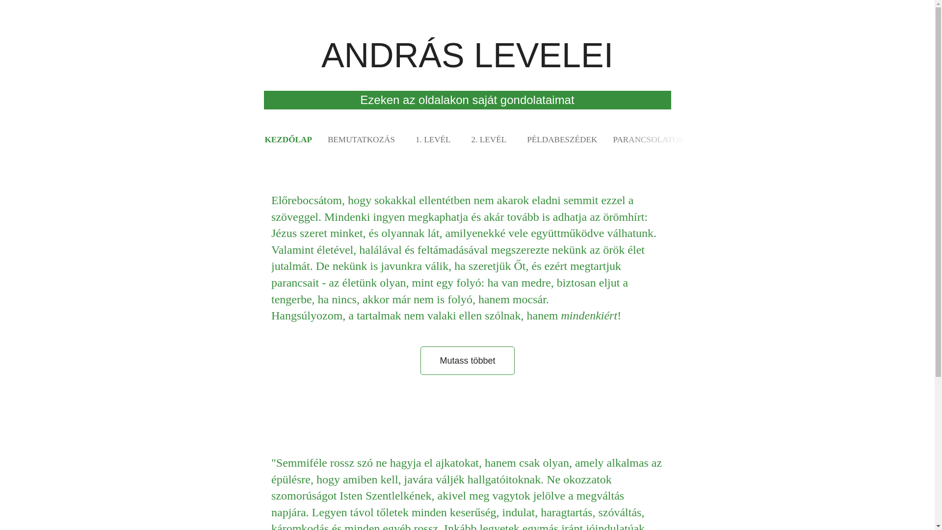 website screenshot of https://andras-levelei.hu/