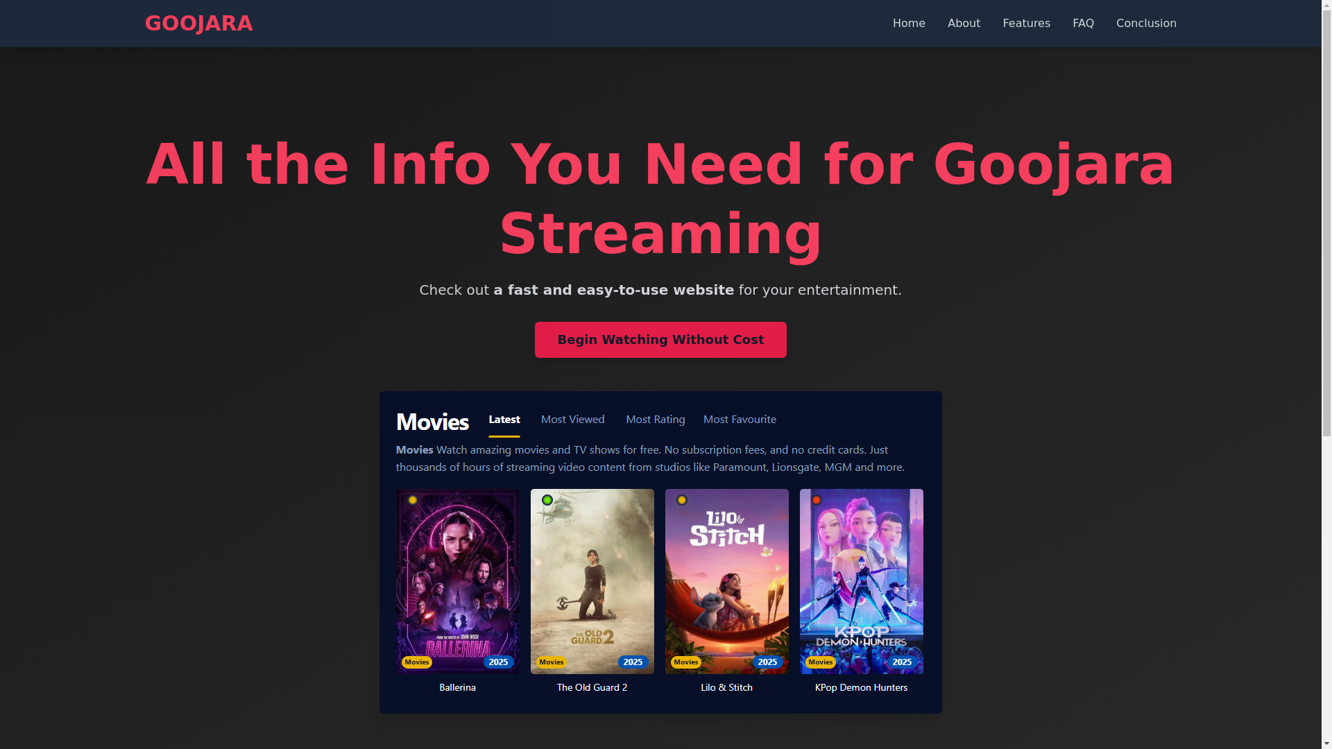 website screenshot of https://goojara-0mi1-7ik.pages.dev/