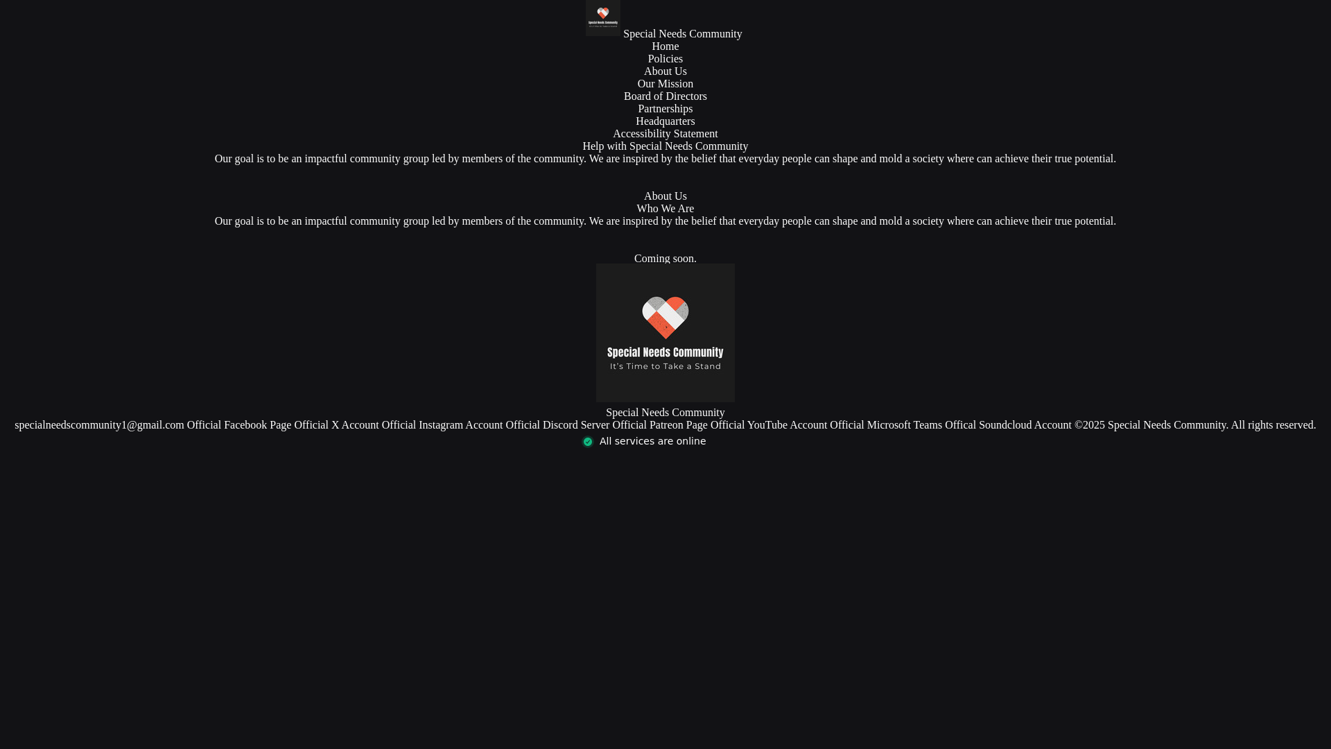 website screenshot of https://specialneedscommunity.pages.dev/