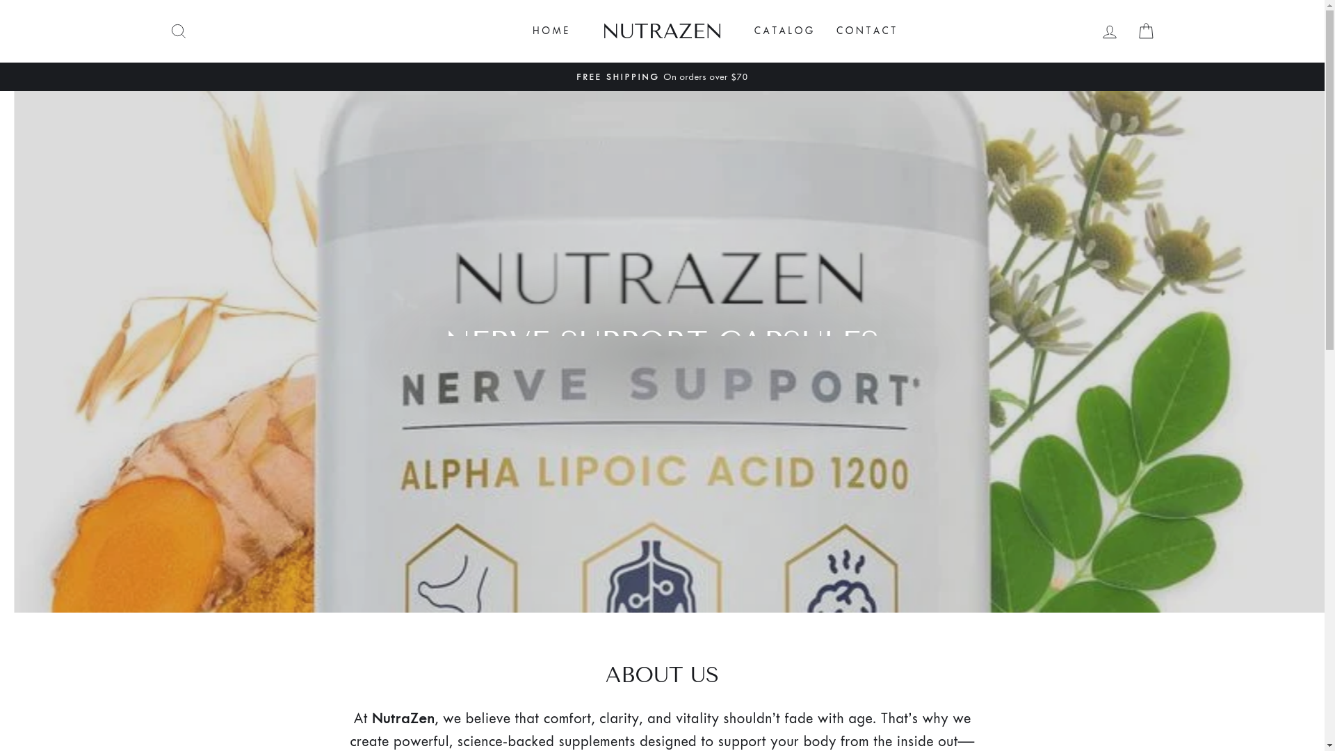 website screenshot of https://shopnutrazen.com/