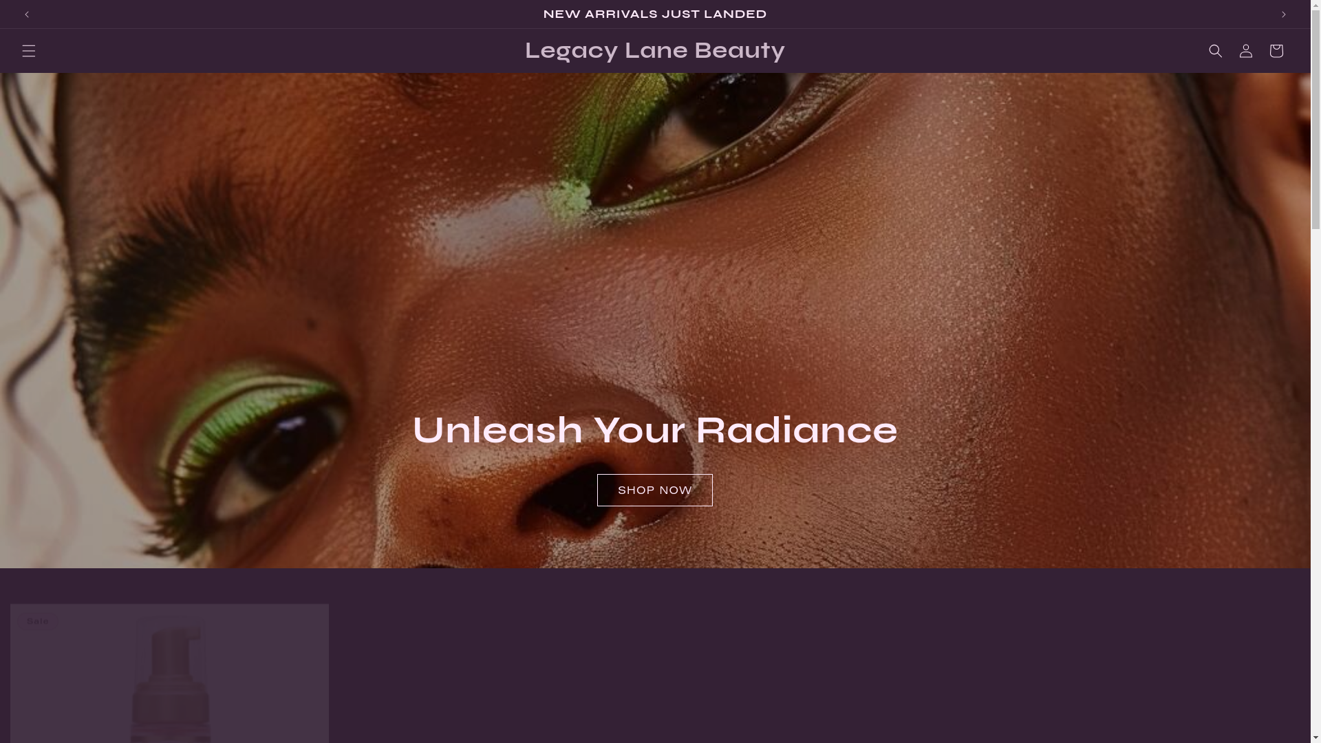 website screenshot of https://legacylanebeauty.store/