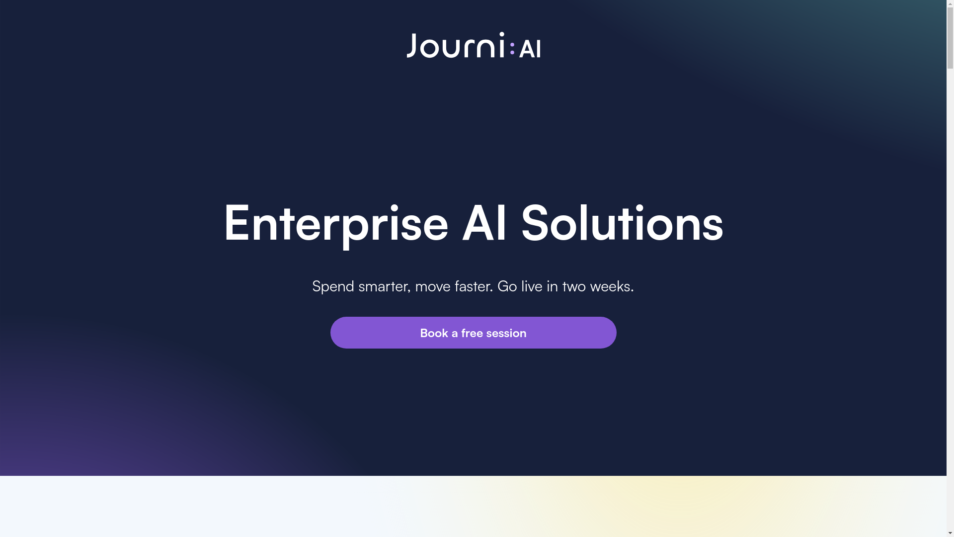 website screenshot of https://journi-ai-landing.pages.dev/