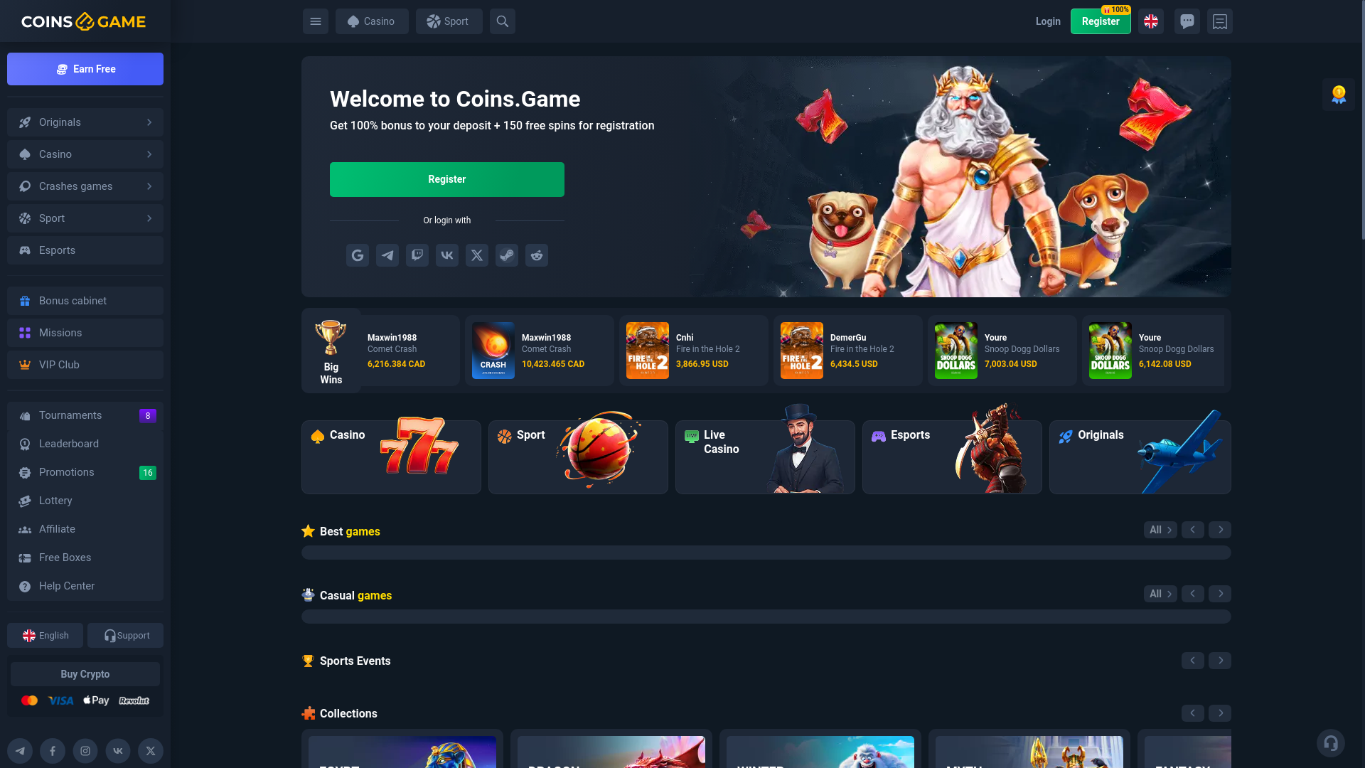 website screenshot of https://coins.game/c/110262_8b271661