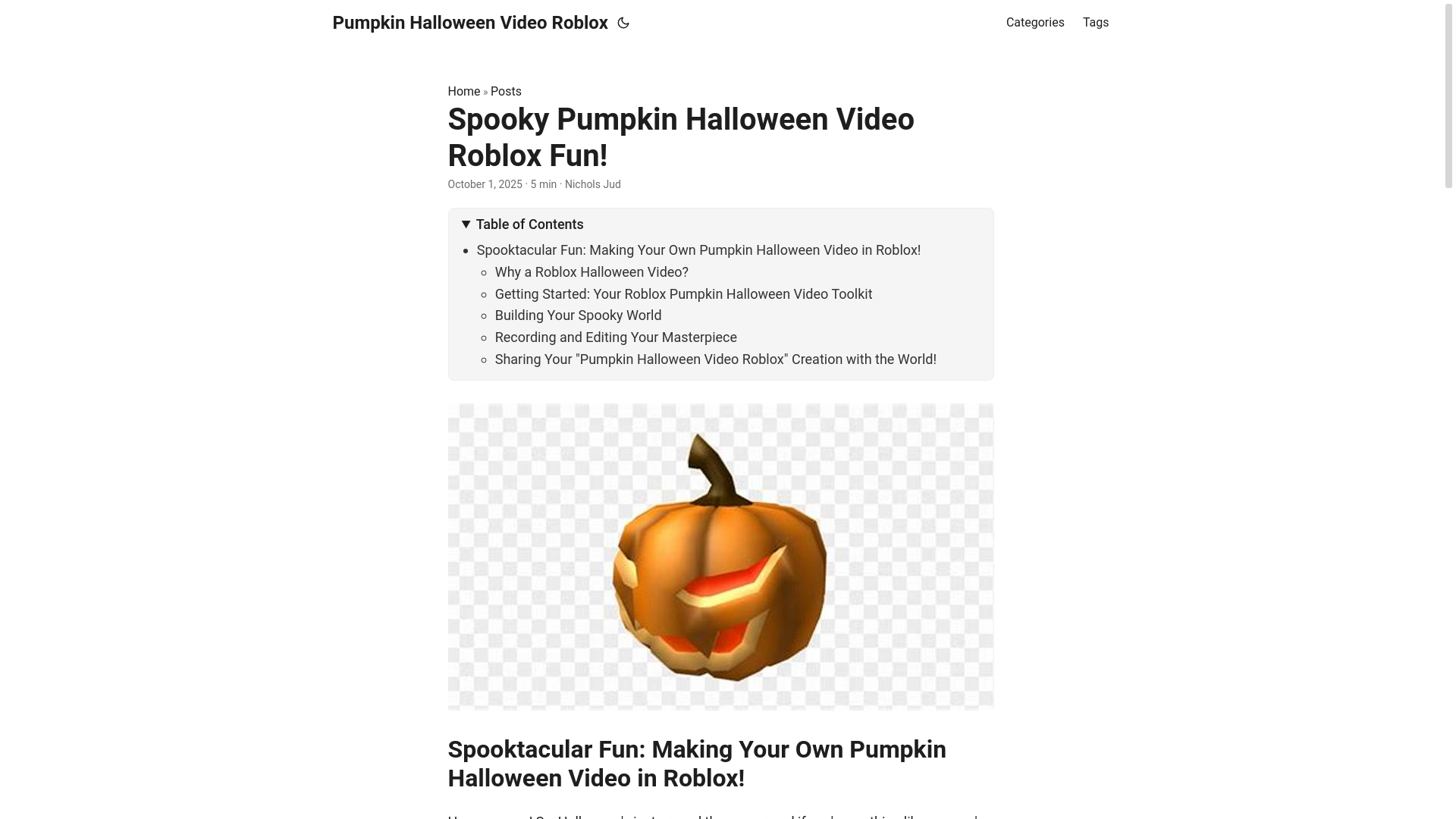 website screenshot of https://pumpkin-halloween-video-roblox.pages.dev/