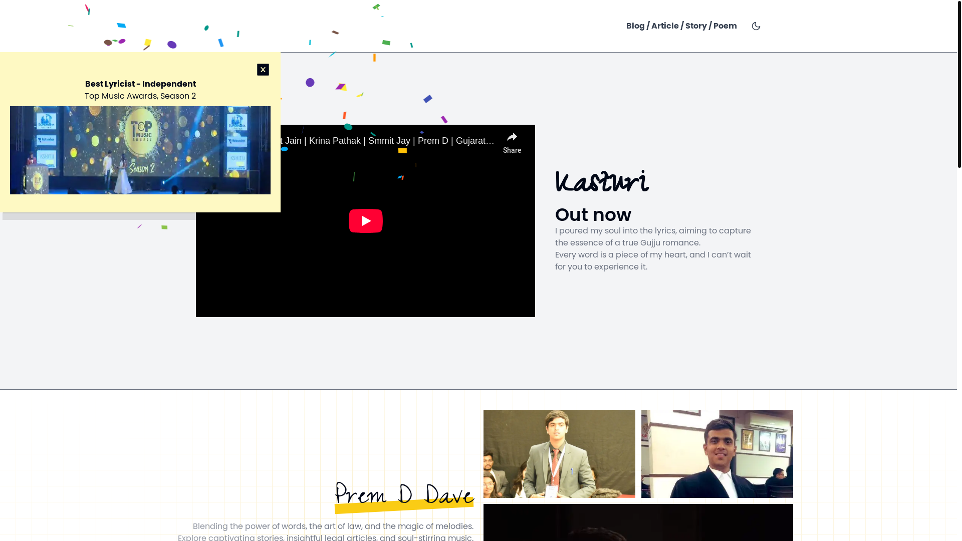website screenshot of https://premddave.com/