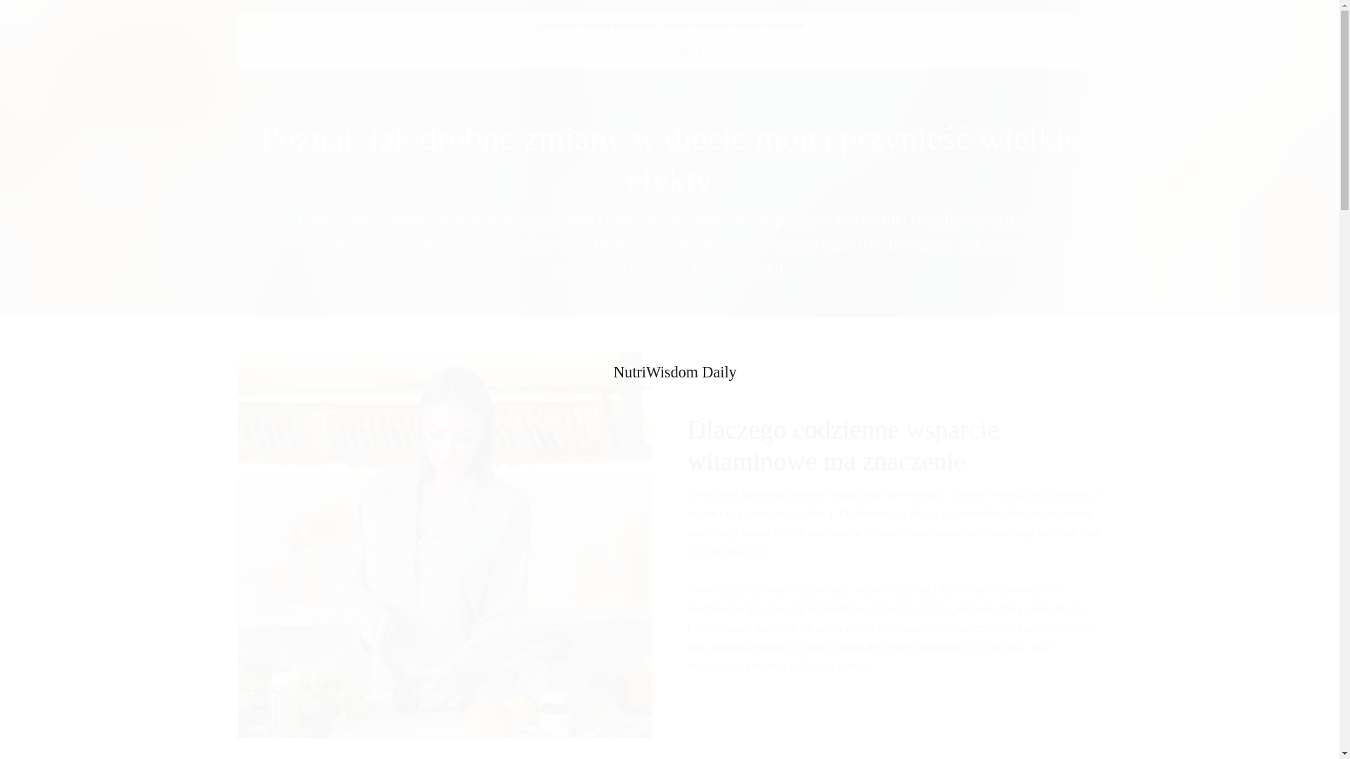website screenshot of https://nutriwisdomdaily.info/