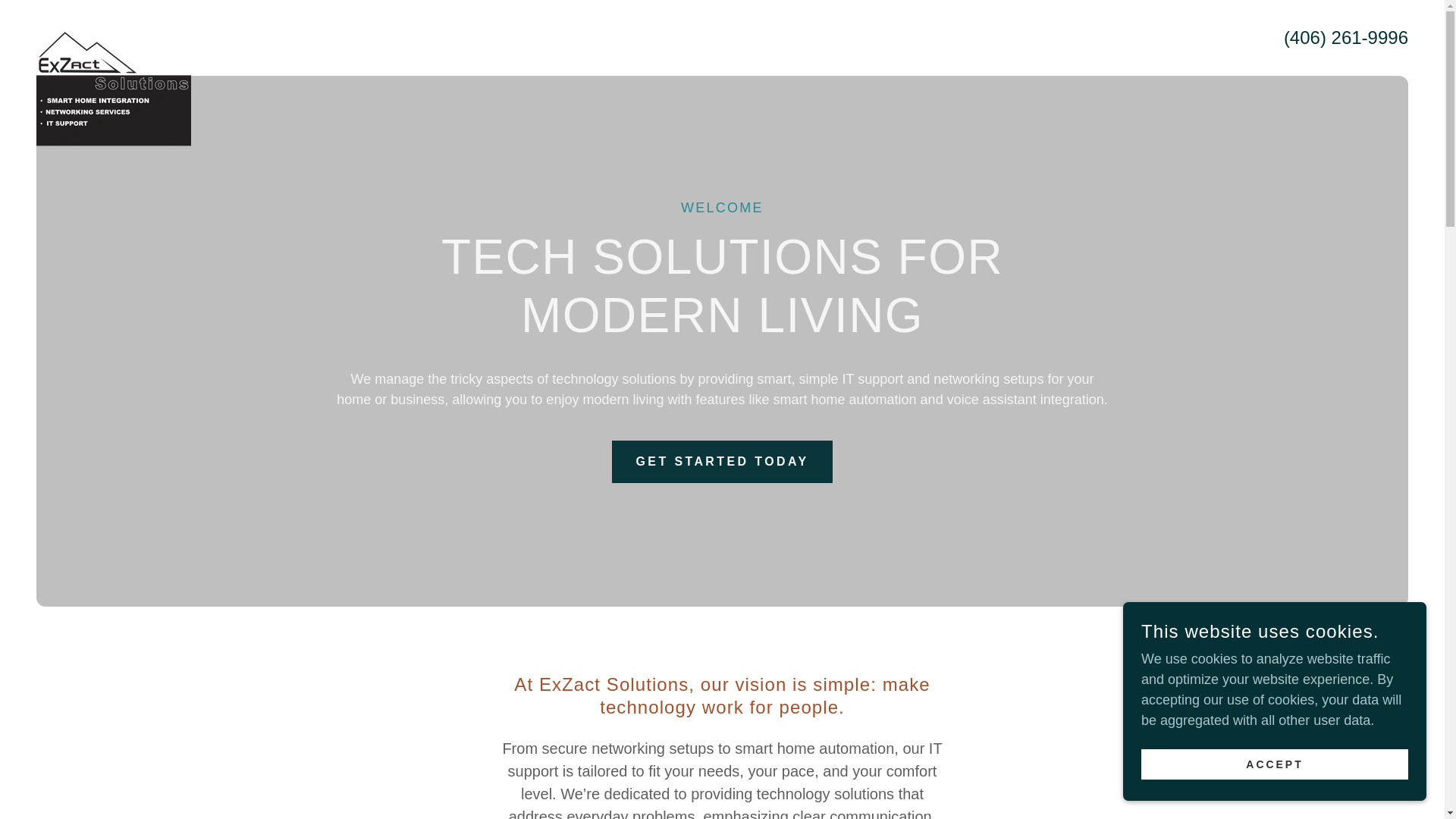 website screenshot of https://exact406.com/