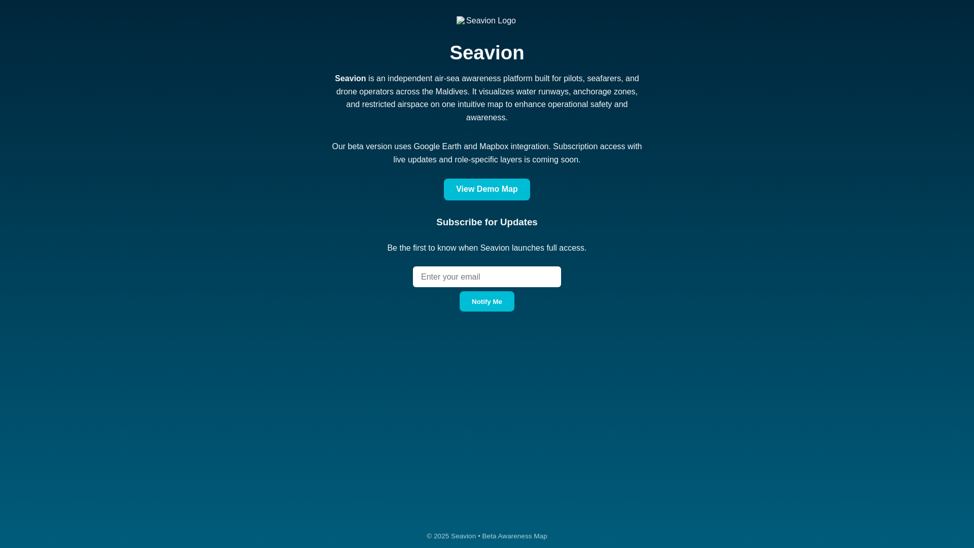 website screenshot of https://seavion-site.pages.dev/