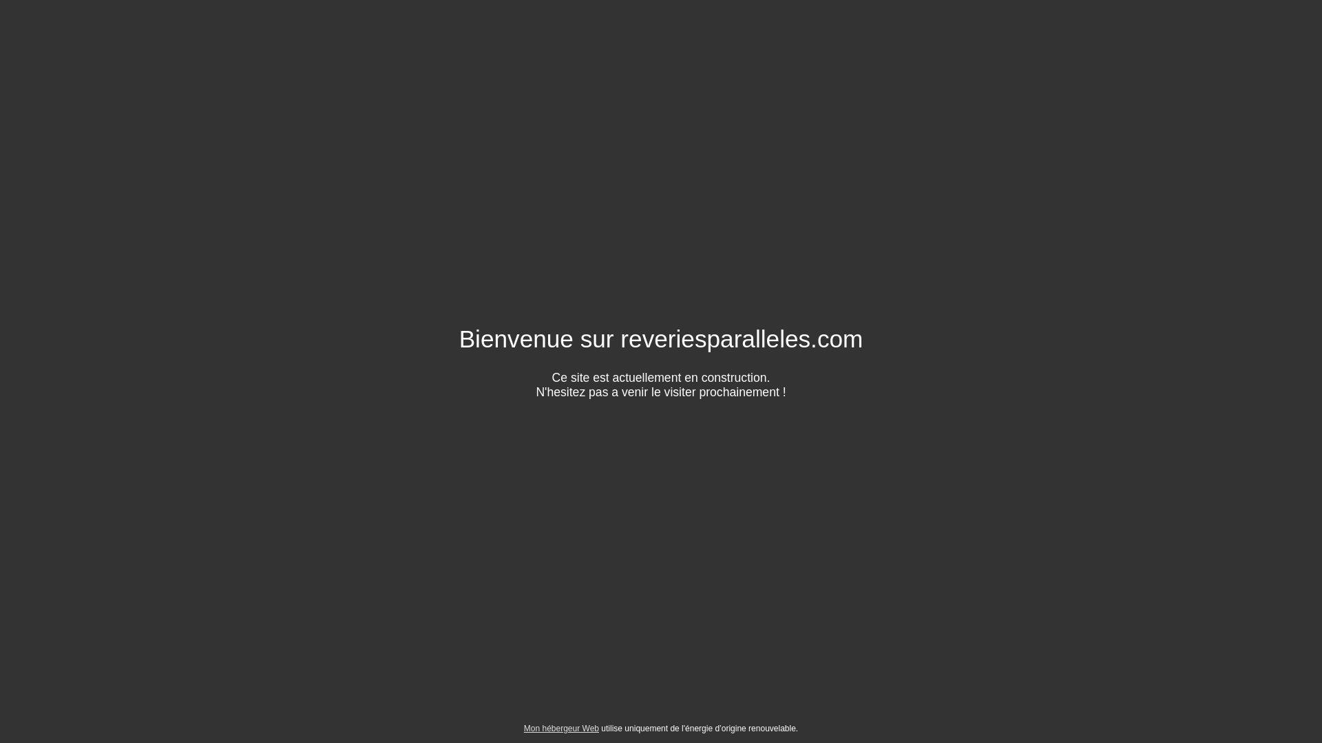 website screenshot of https://reveriesparalleles.com/