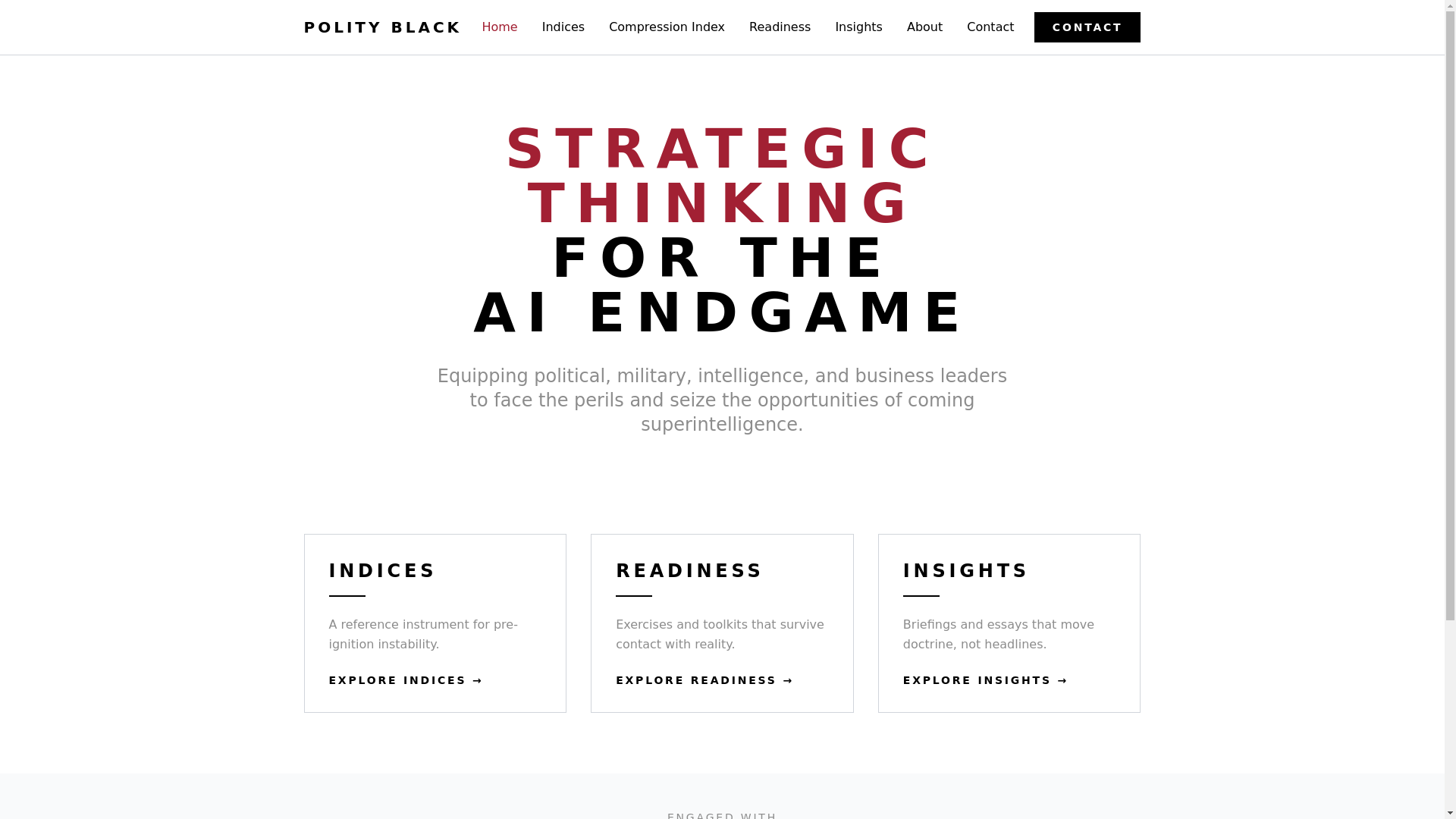 website screenshot of https://polityblack.com/