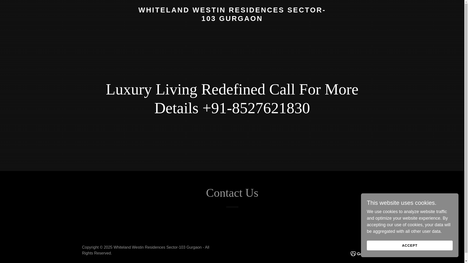 website screenshot of https://whitelandwestinresidencies.in/