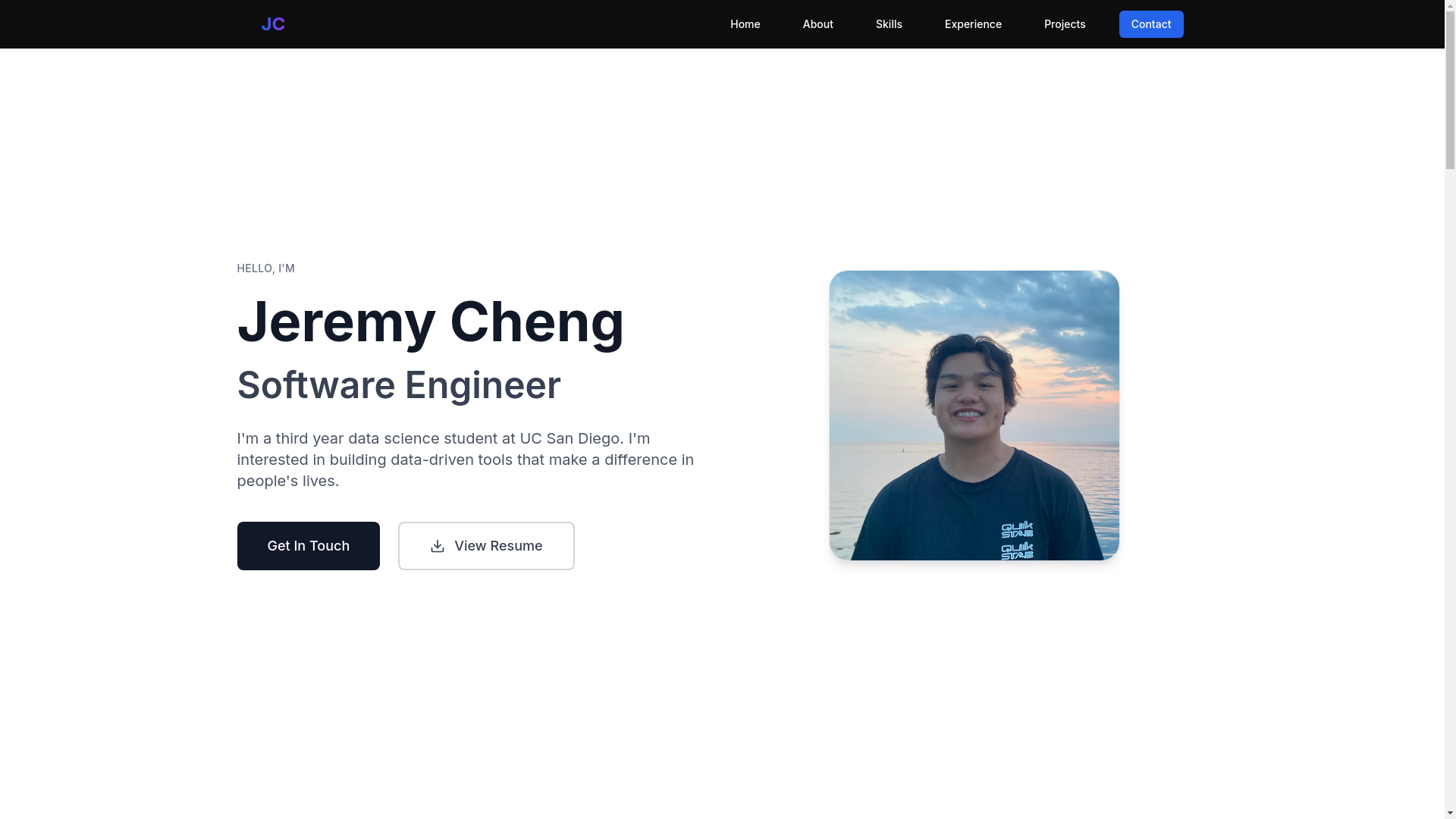 website screenshot of https://jeremyjcheng.com/