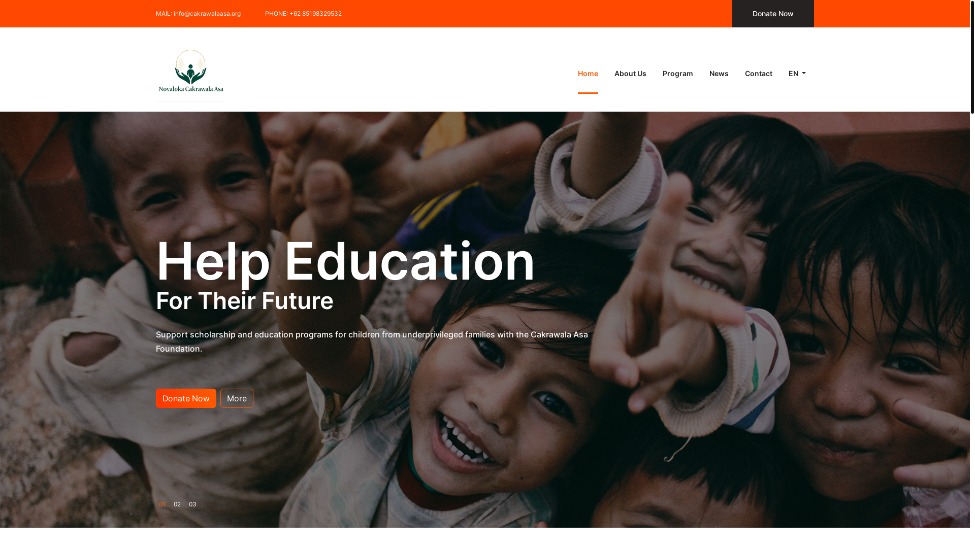 website screenshot of https://cakrawalaasa.org/