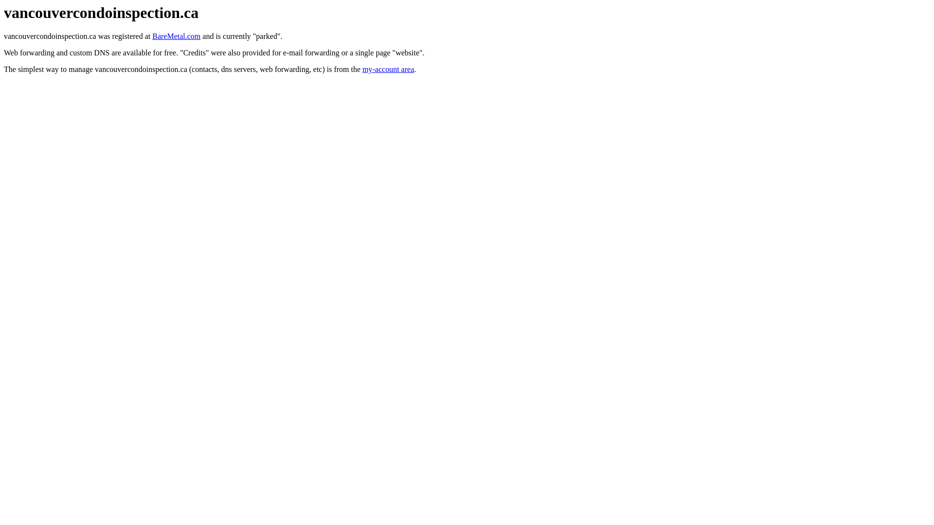 website screenshot of https://vancouvercondoinspection.ca/