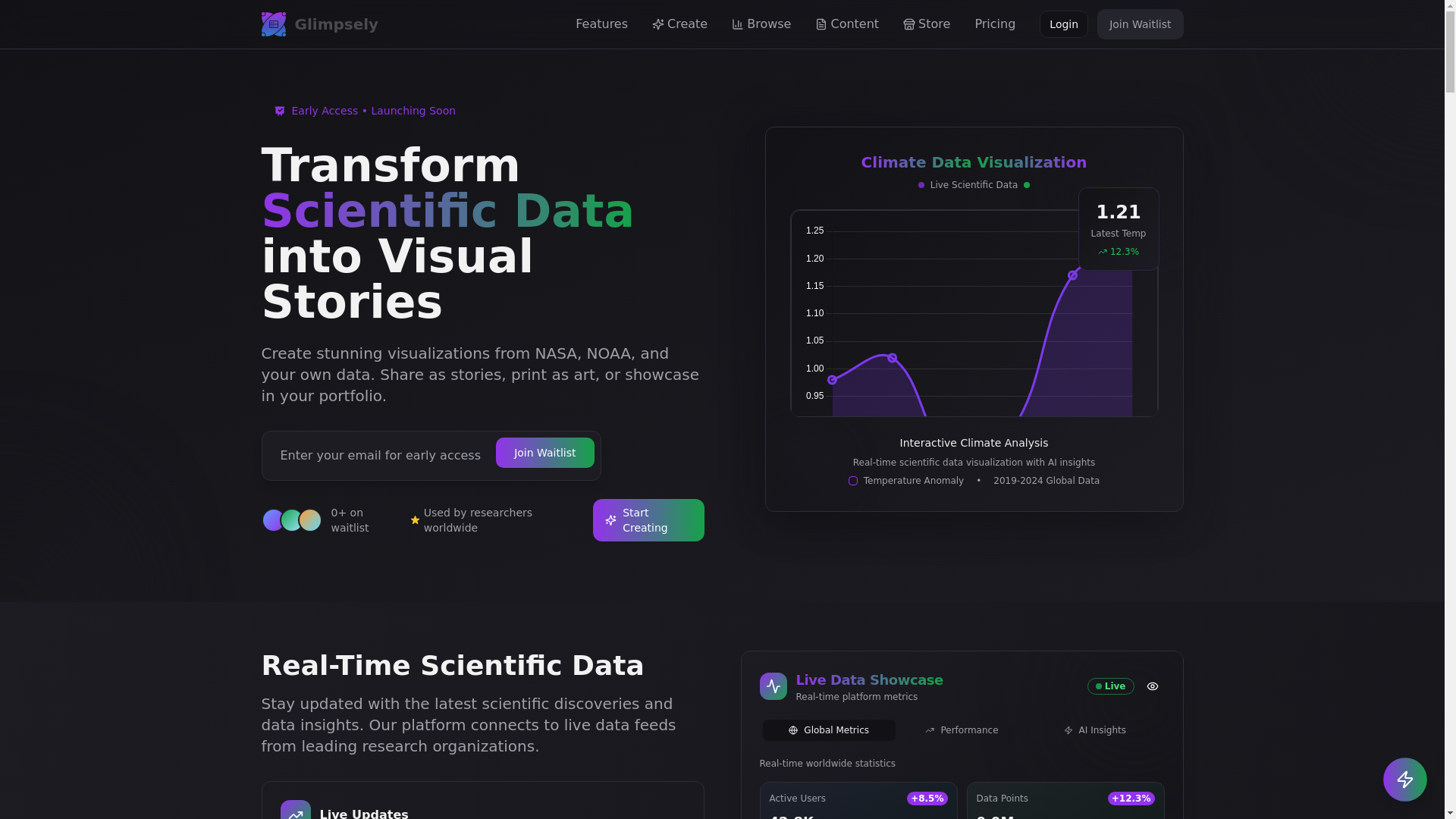 website screenshot of https://quitescience.academy/