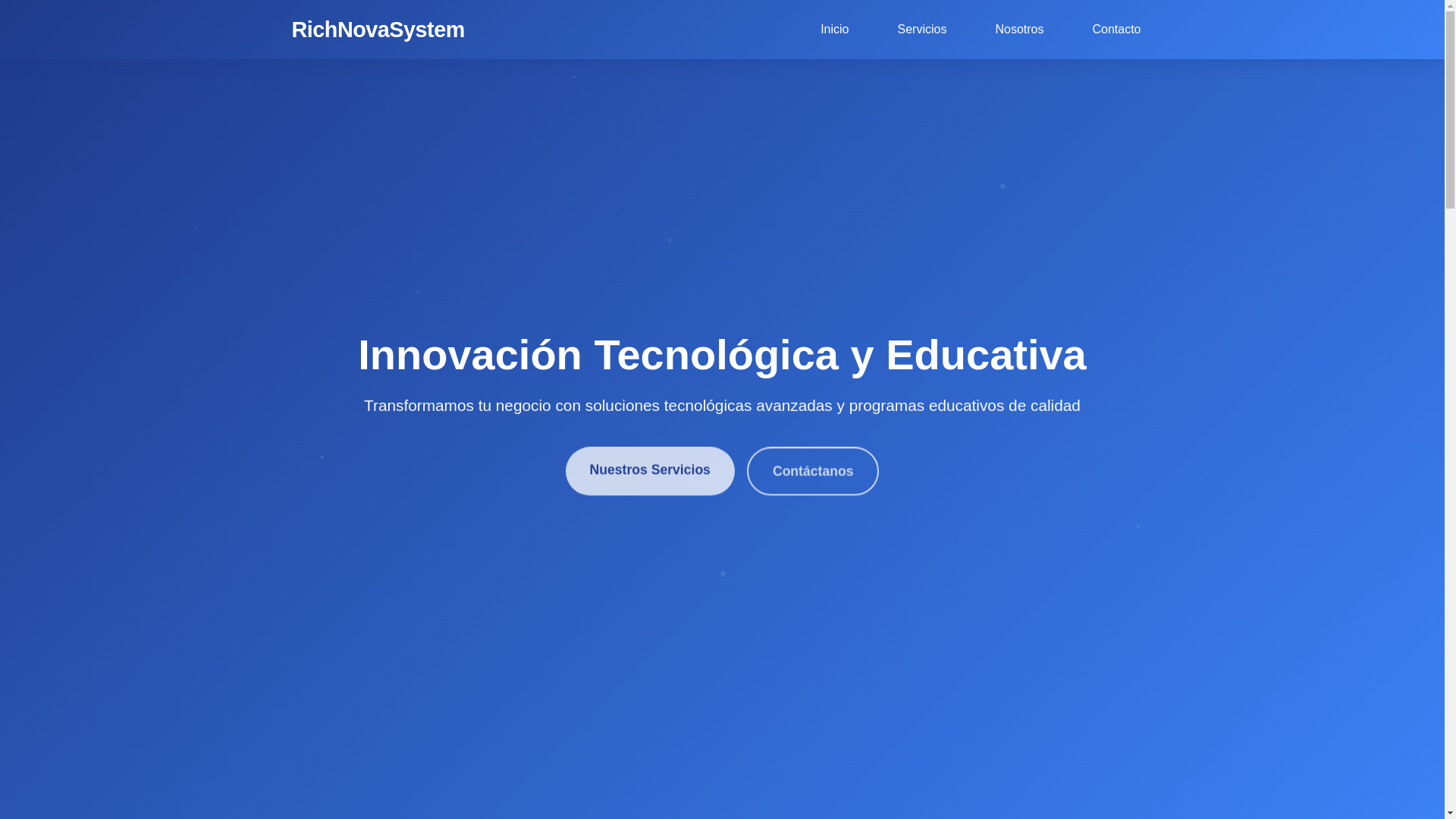 website screenshot of https://richnovasystem.com.co/
