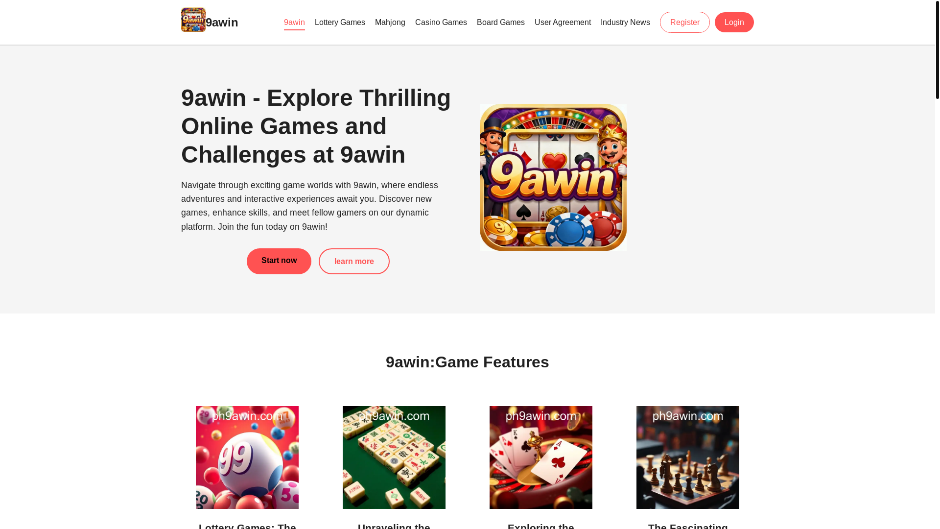 website screenshot of https://ph9awin.com/