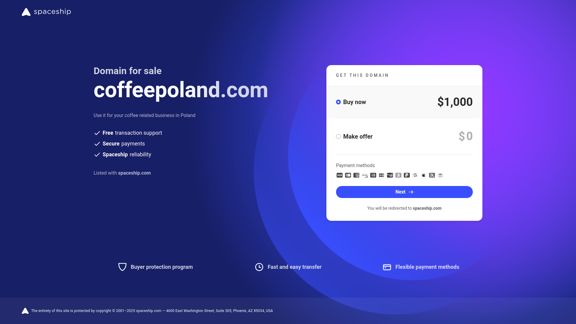 website screenshot of https://coffeepoland.com/