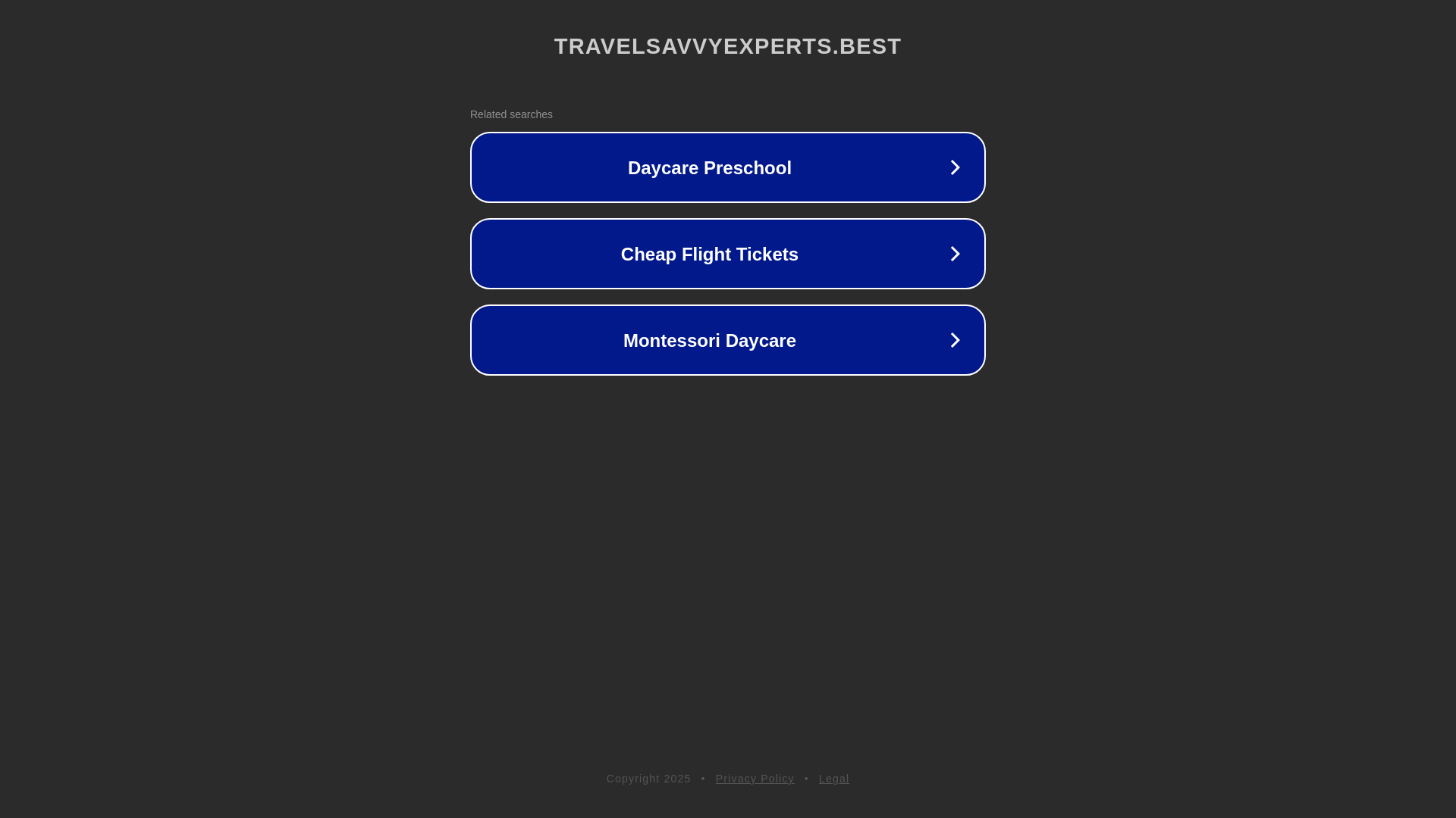 website screenshot of https://travelsavvyexperts.best/