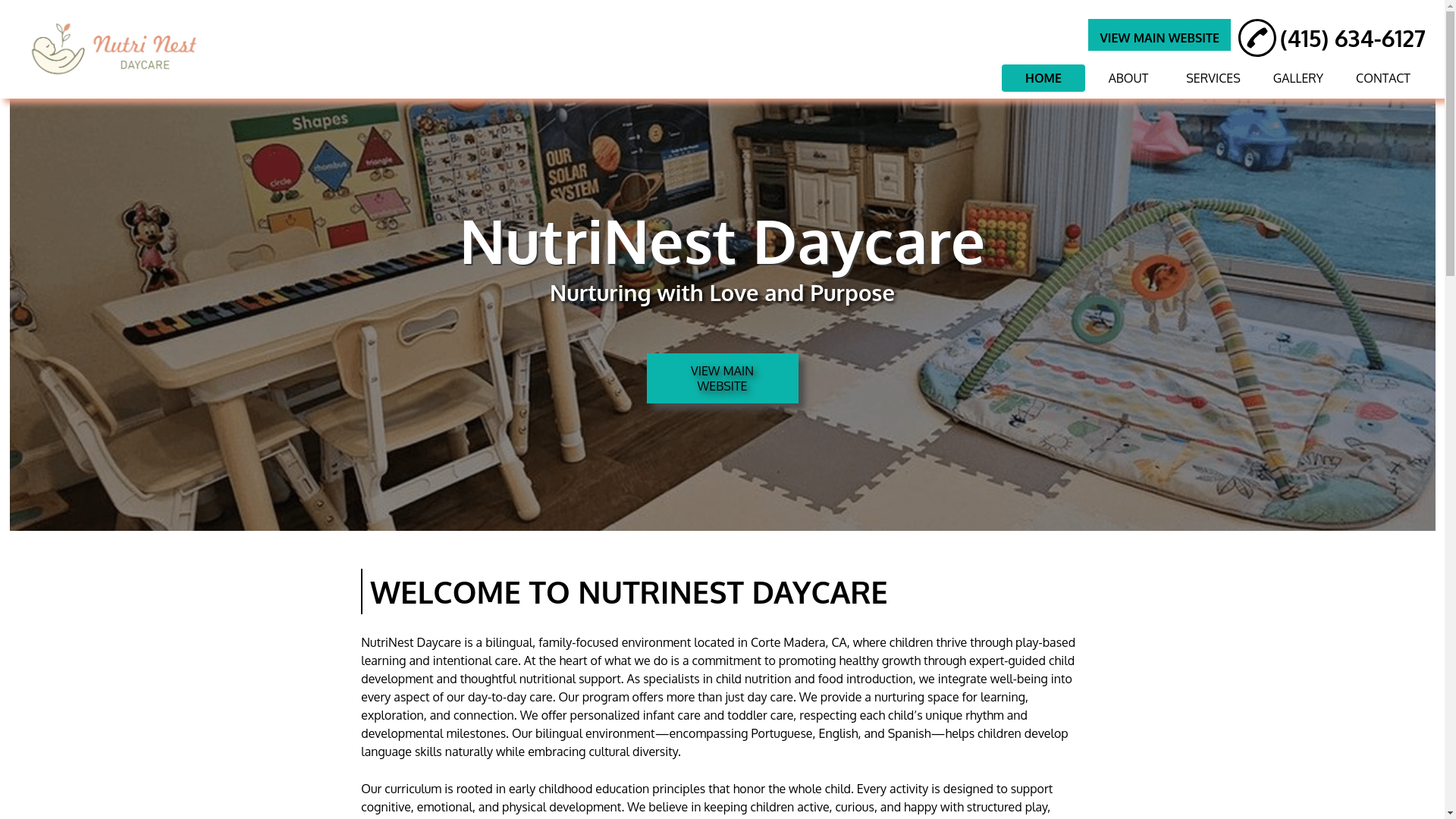 website screenshot of https://daycarecortemadera.com/