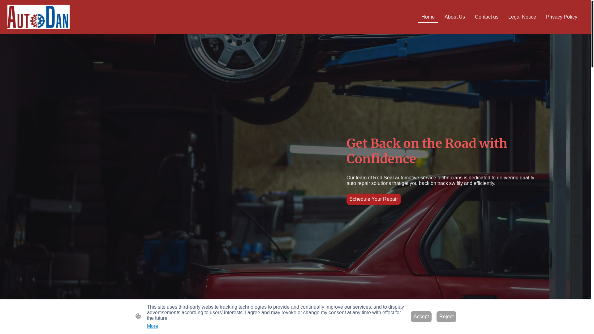 website screenshot of https://autodan.ca/