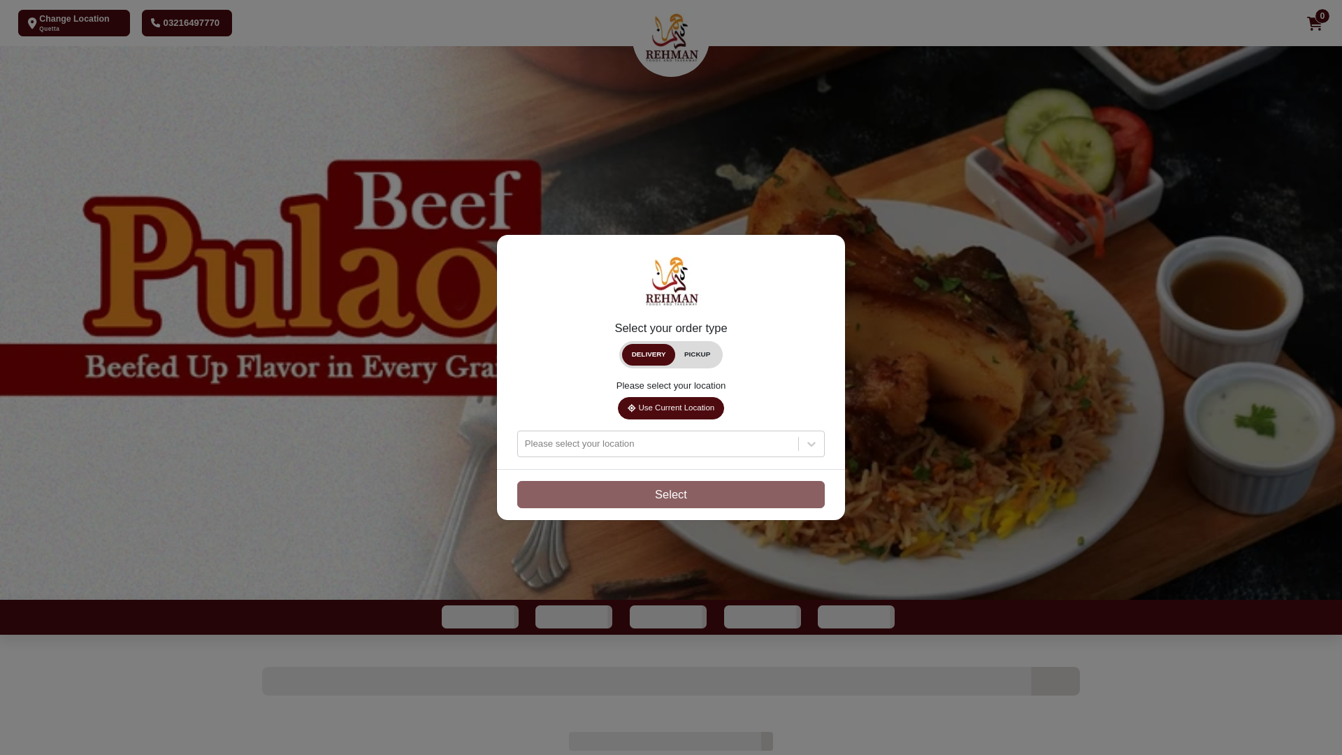 website screenshot of https://rehmanfoods.pk/