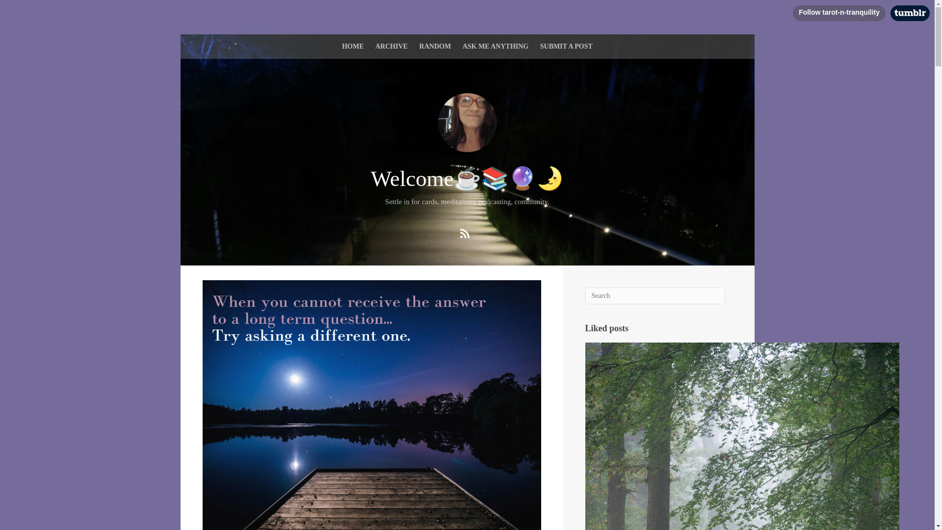 website screenshot of https://tarot-n-tranquility.blog/