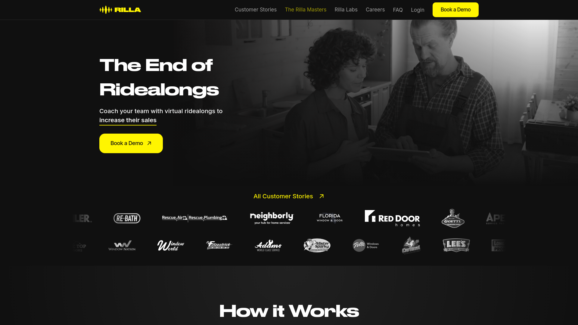 website screenshot of https://rilla-team.co/