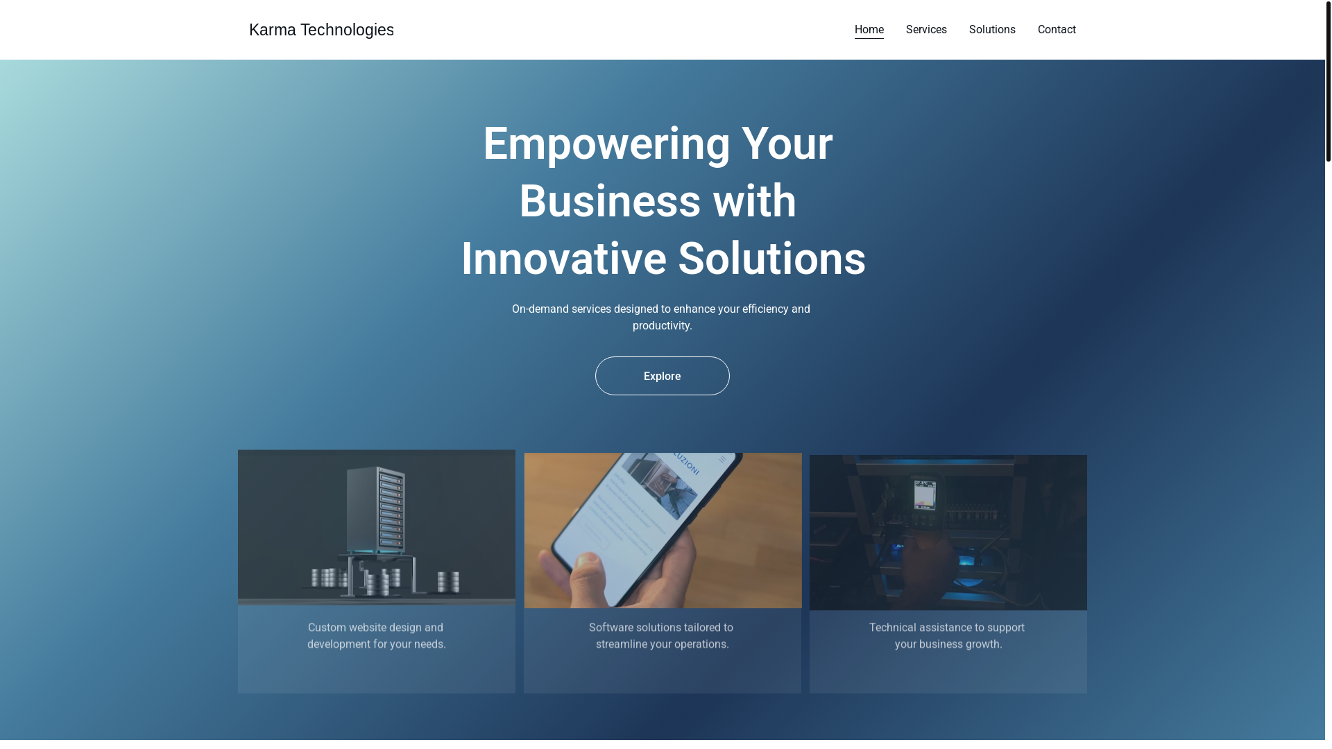 website screenshot of https://karmatechnologiesshimla.com/