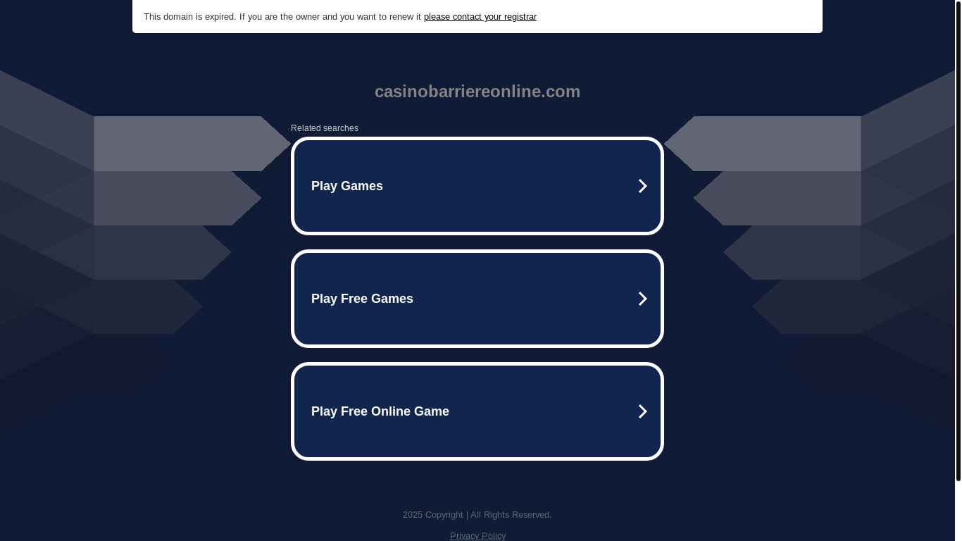 website screenshot of https://casinobarriereonline.com/