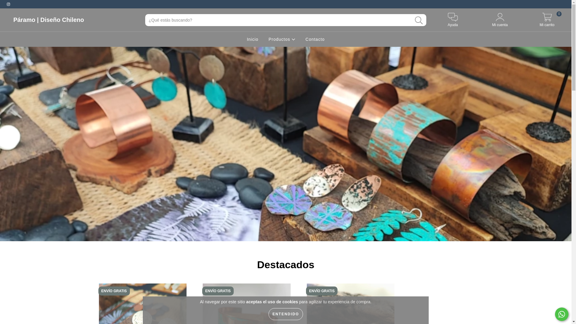website screenshot of https://paramochile.cl/