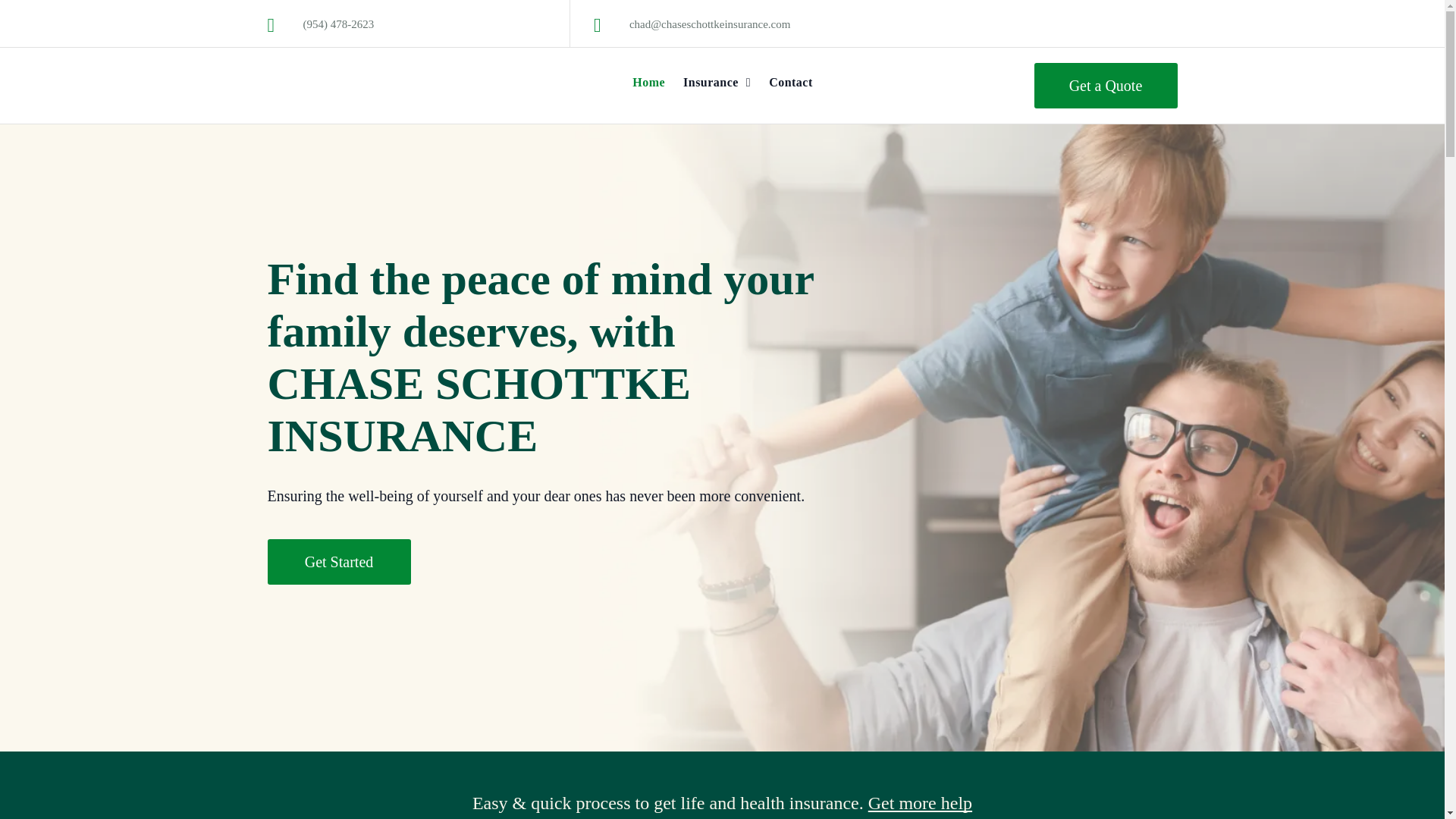 website screenshot of https://chaseschottkeinsurance.com/
