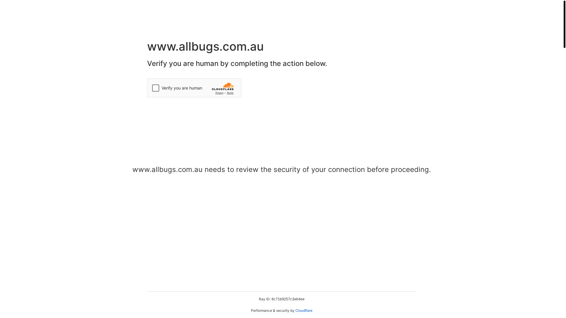 website screenshot of https://www.allbugs.com.au/