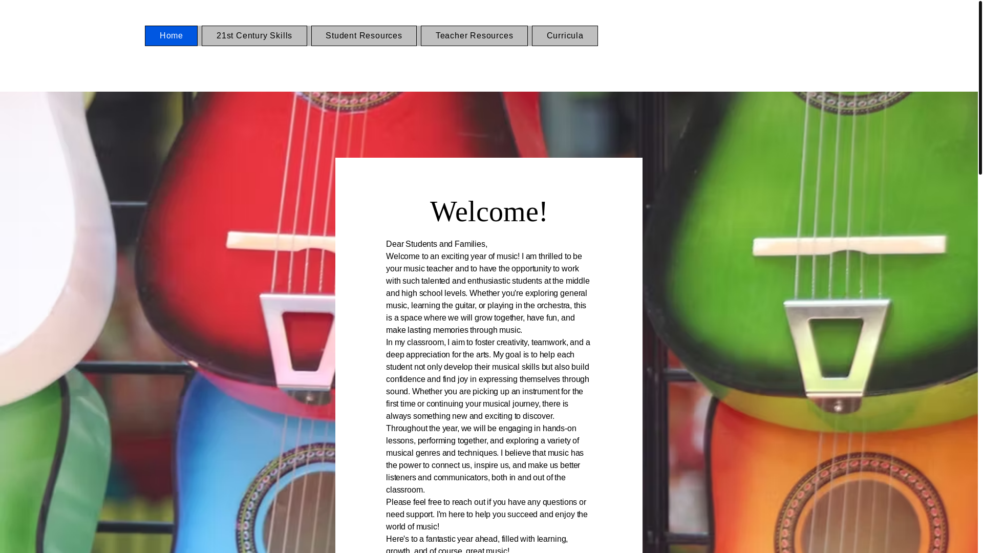 website screenshot of https://themusicalcottage.com/