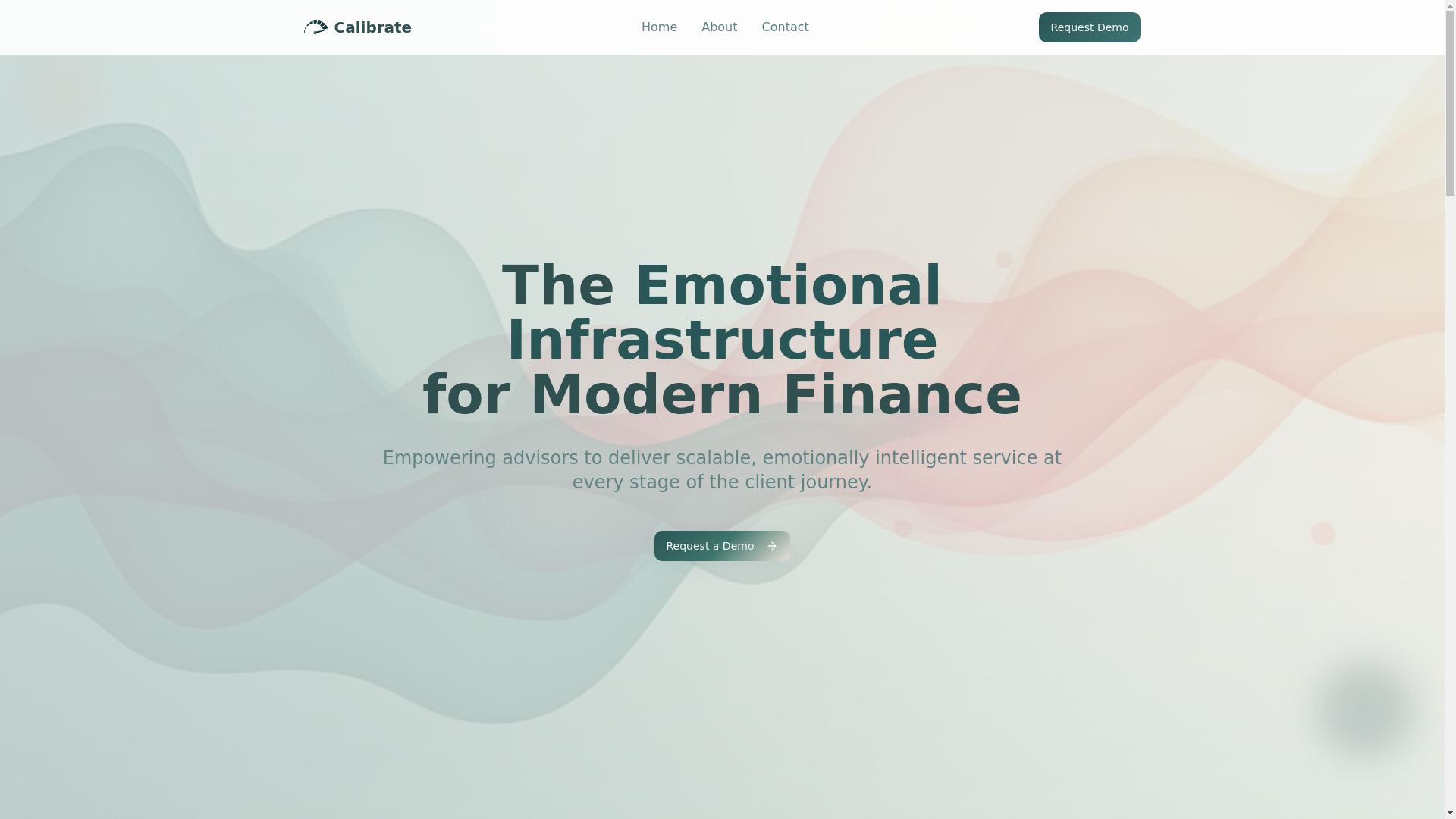 website screenshot of https://calibrateintelligence.com/
