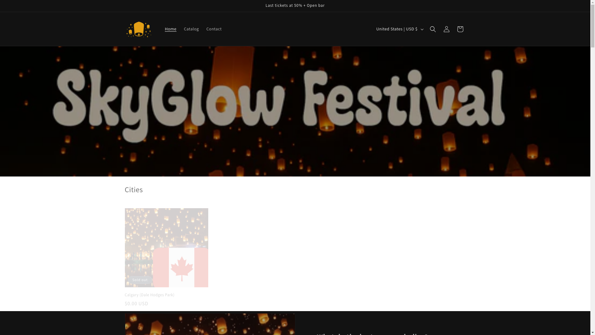 website screenshot of https://skyglowevents.com/