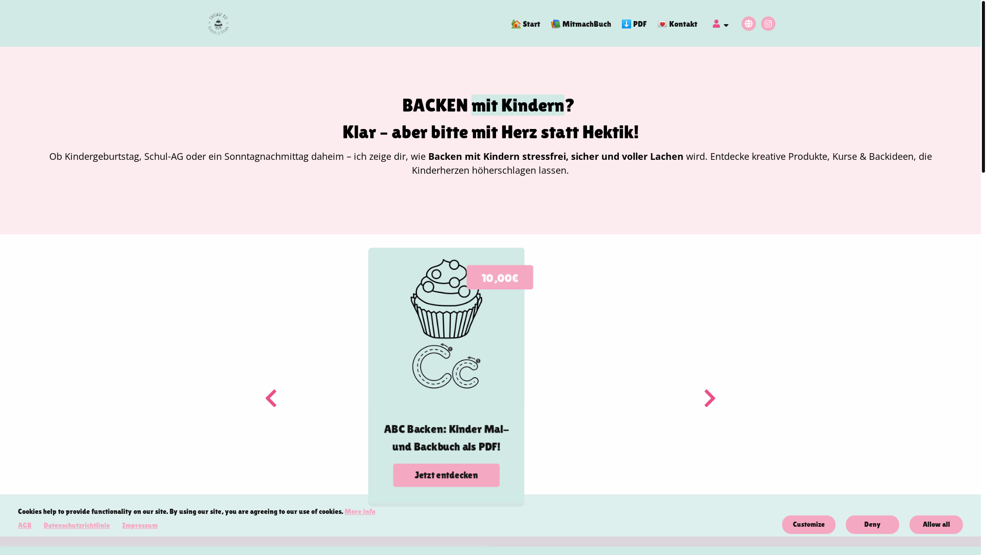 website screenshot of https://backenmitjo.de/