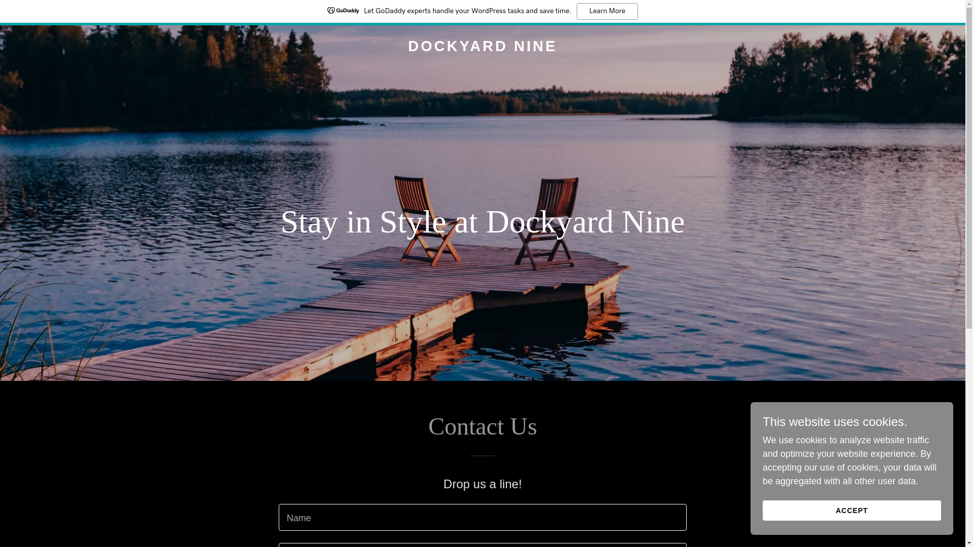website screenshot of https://dockyardnine.com/