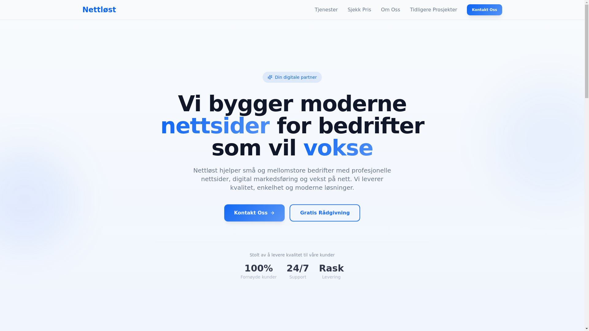 website screenshot of https://xn--nettlst-u1a.no/